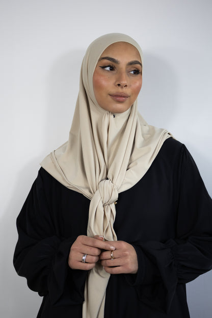 Hijab jersey premium 120x120cm - Vanilla