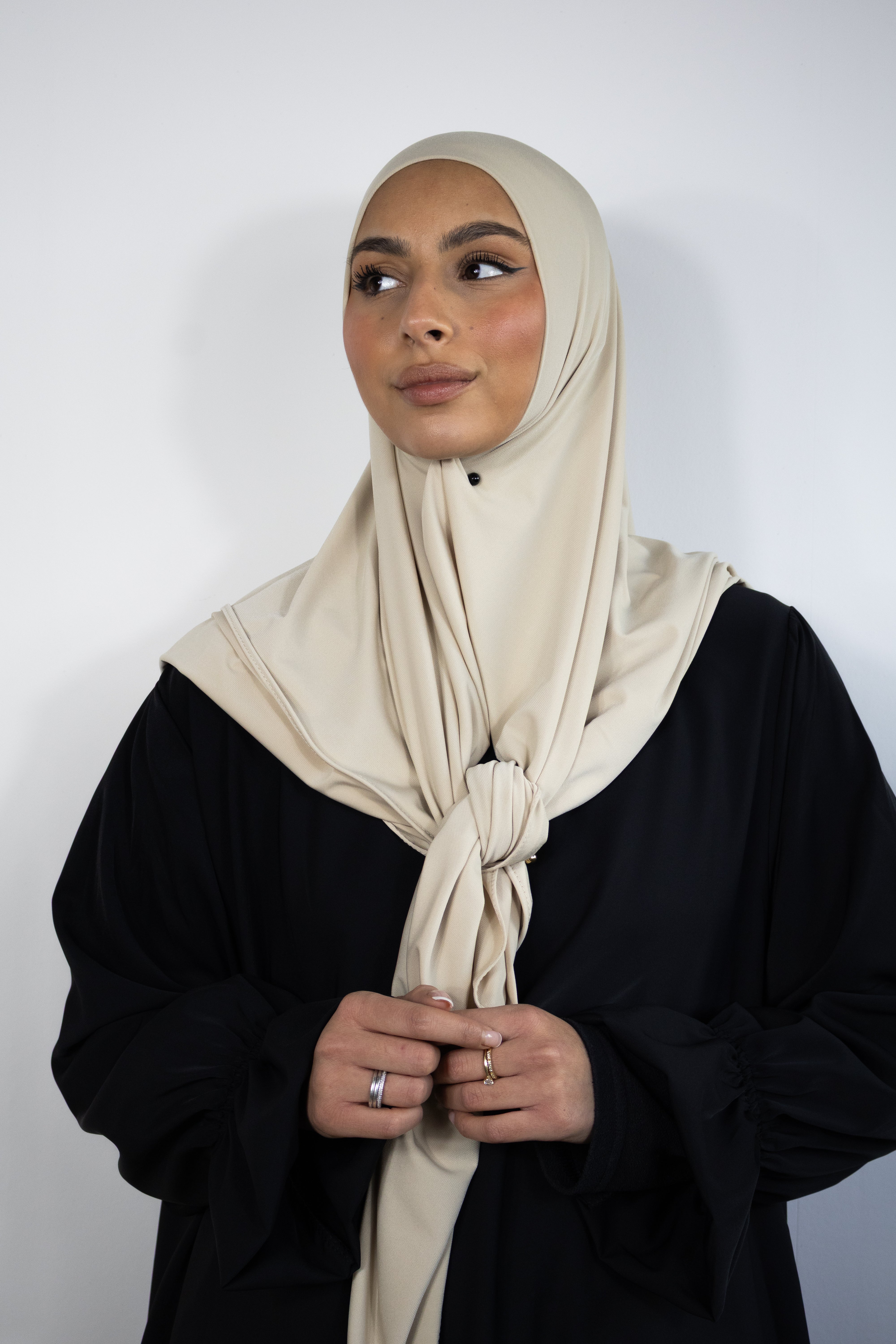 Hijab jersey premium 120x120cm - Vanilla