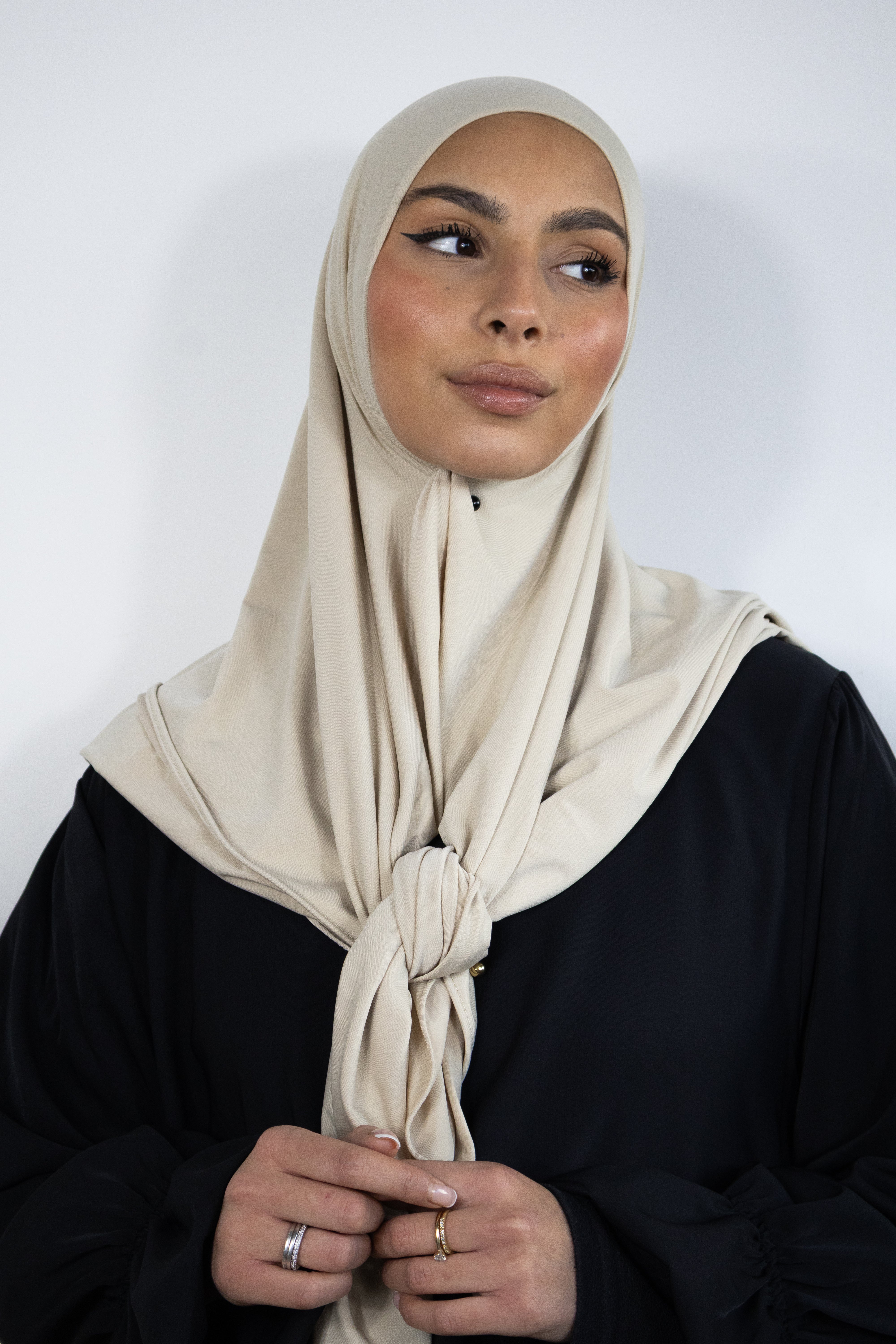 Hijab jersey premium 120x120cm - Vanilla
