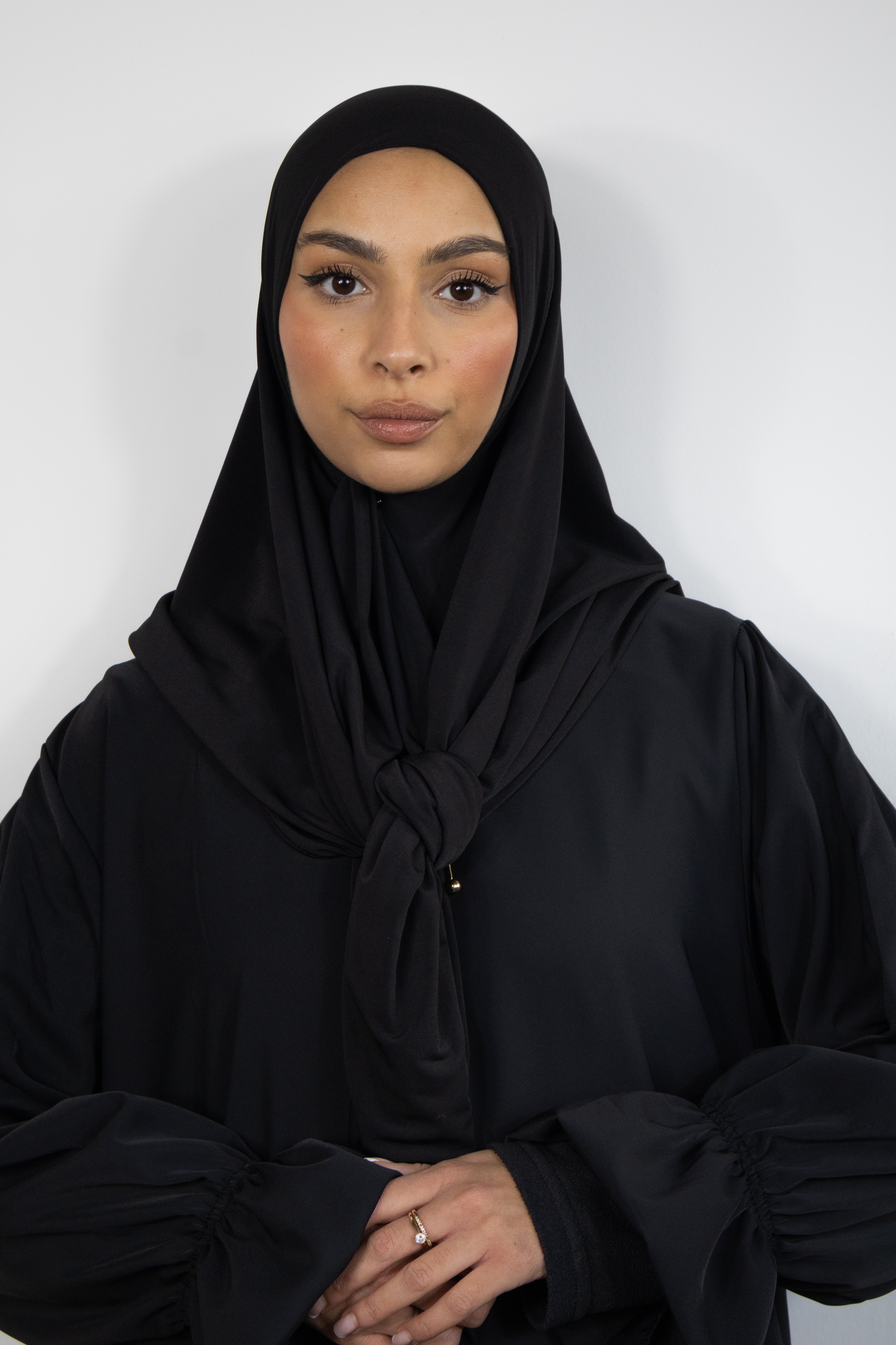 Hijab jersey premium 120x120cm - Black