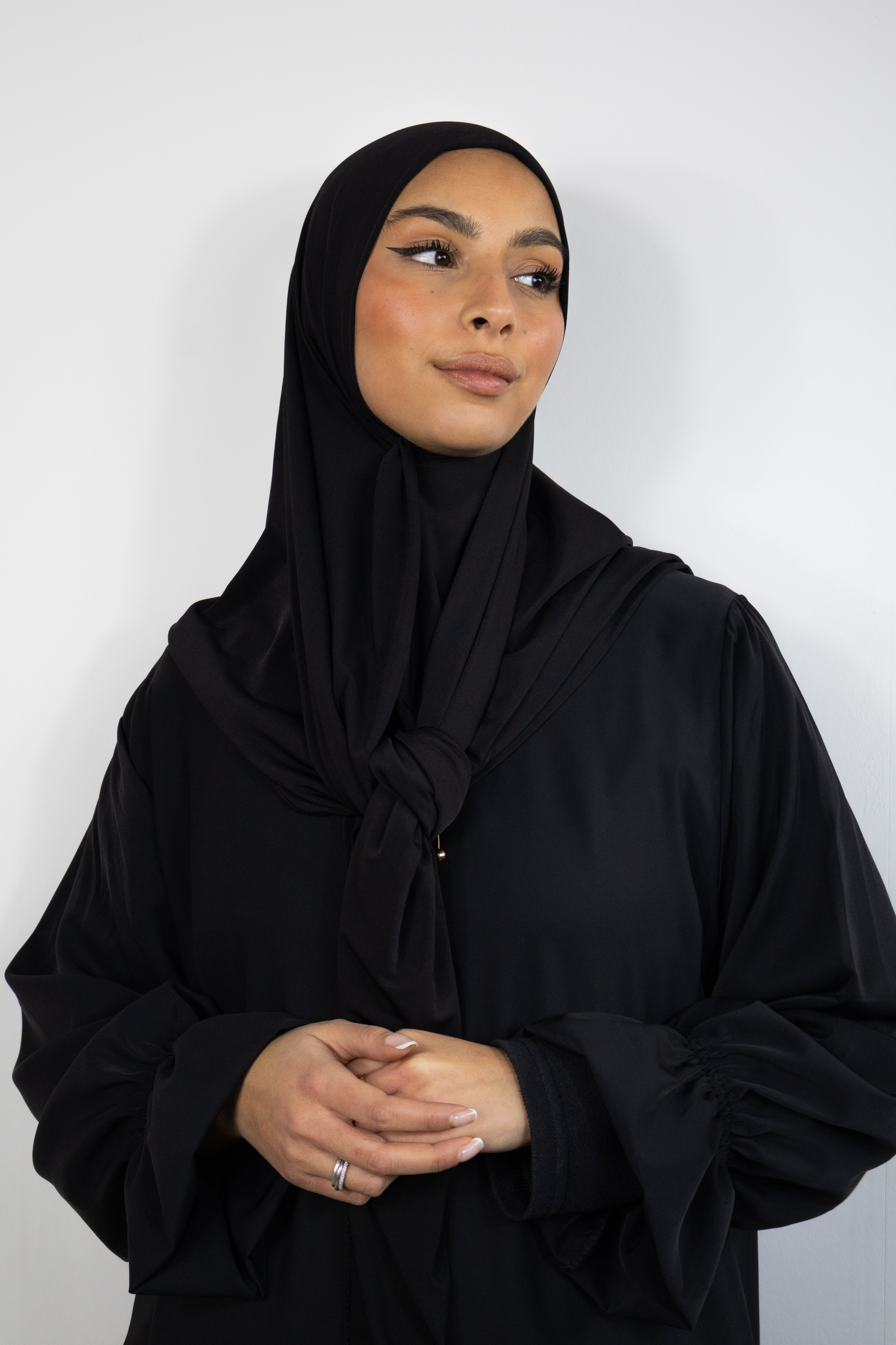 Hijab jersey premium 120x120cm - Black