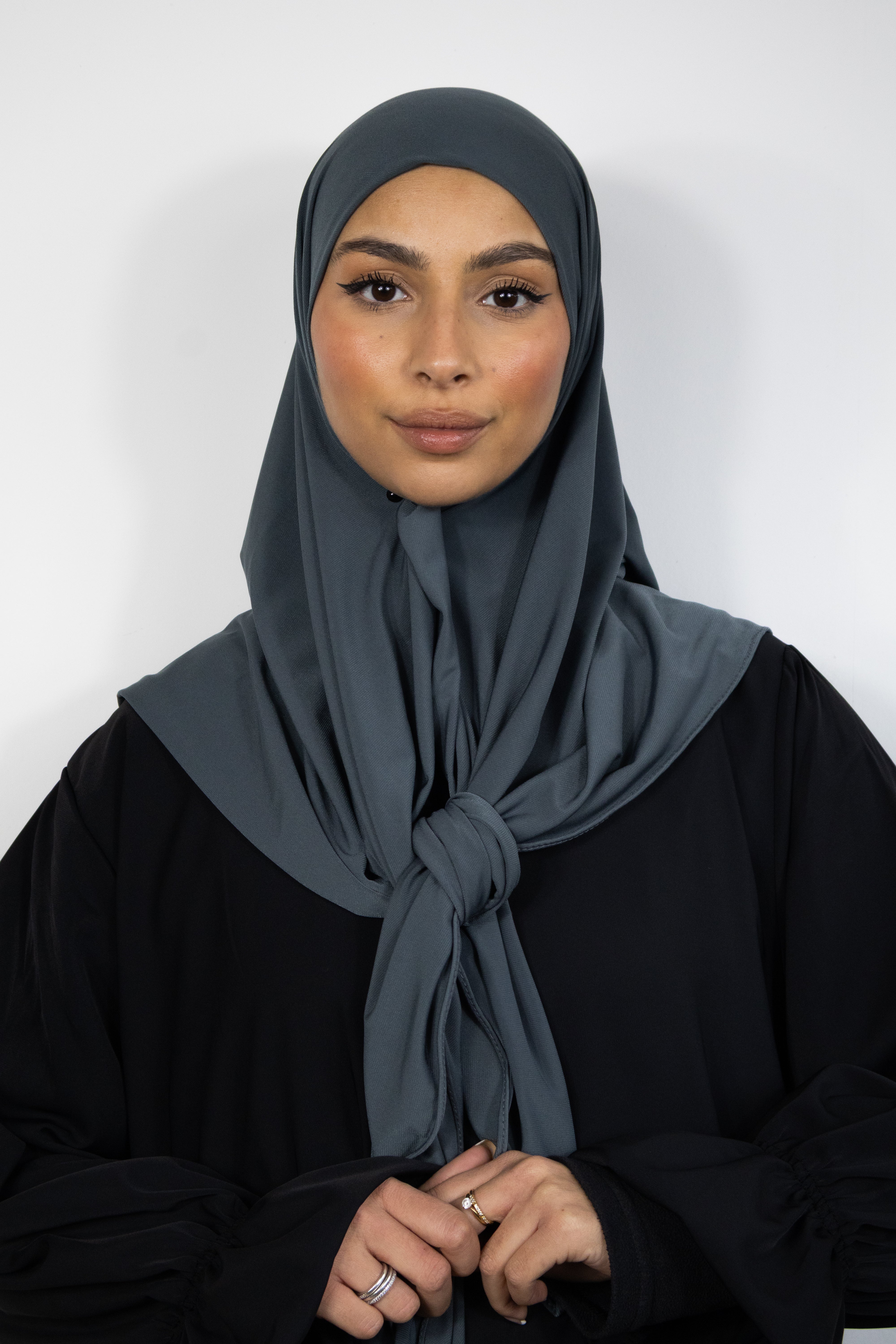Hijab jersey premium 120x120cm - Charcoal