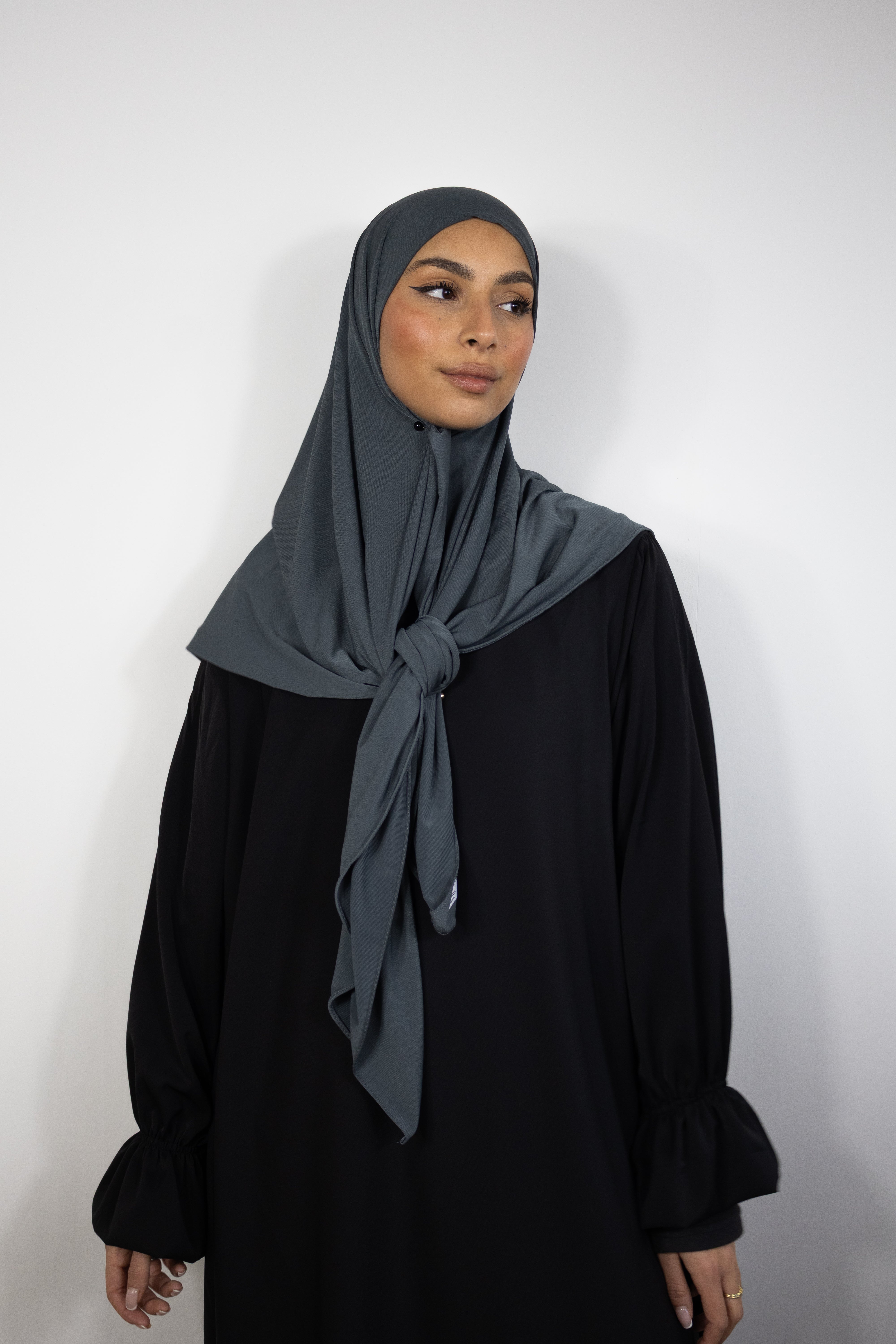 Hijab jersey premium 120x120cm - Charcoal