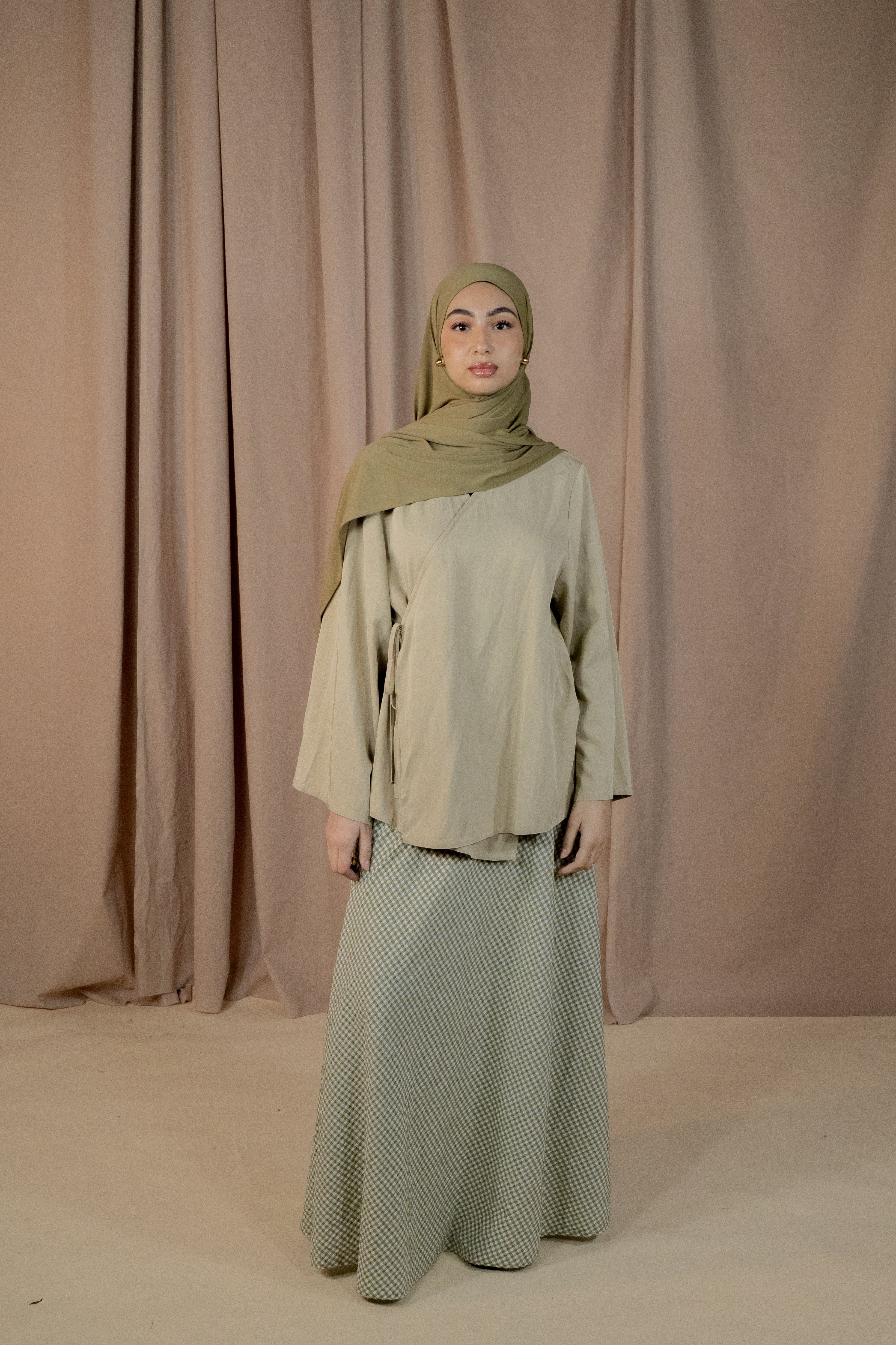 Haut cache coeur - Sage