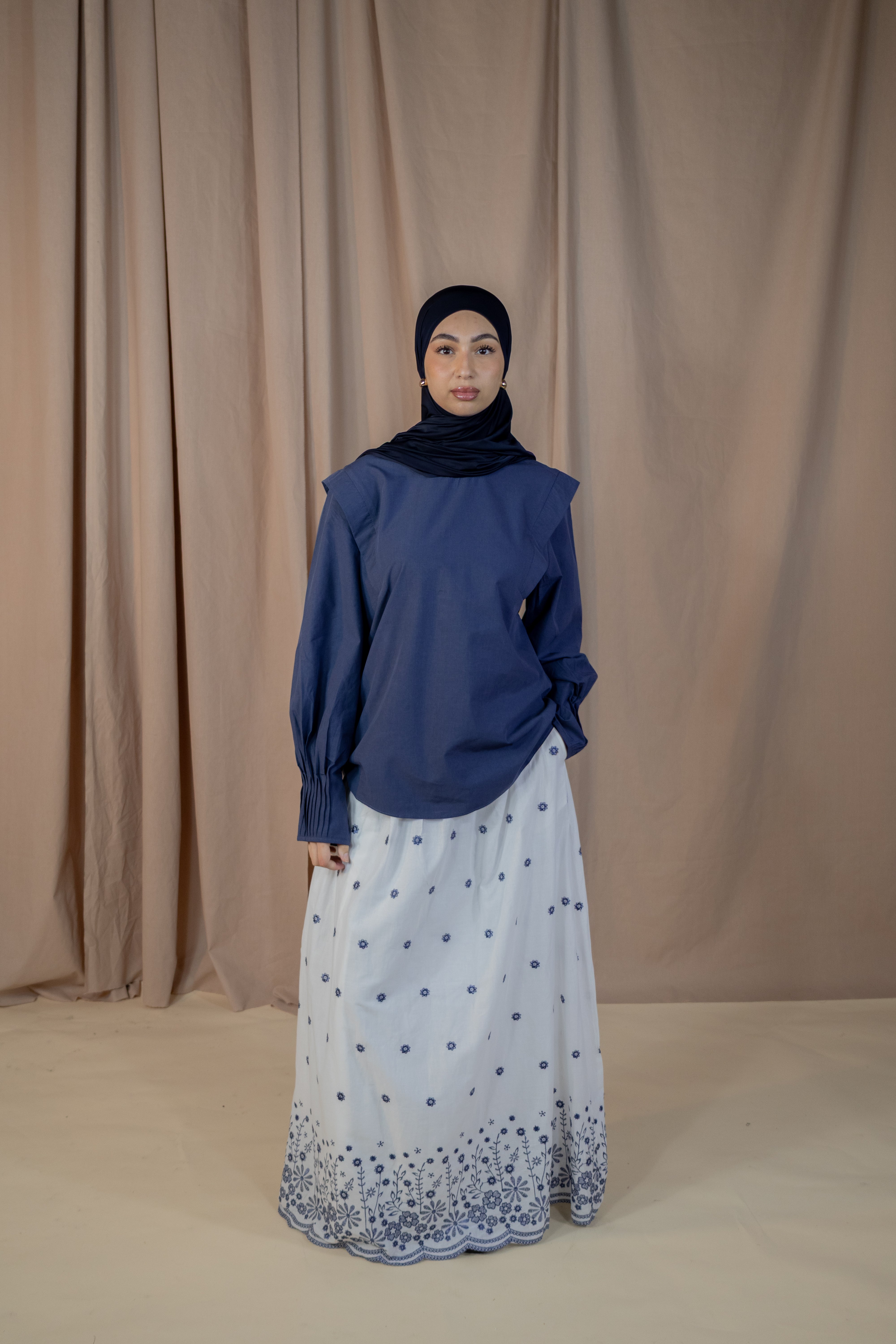 Haut structuré - Bleu