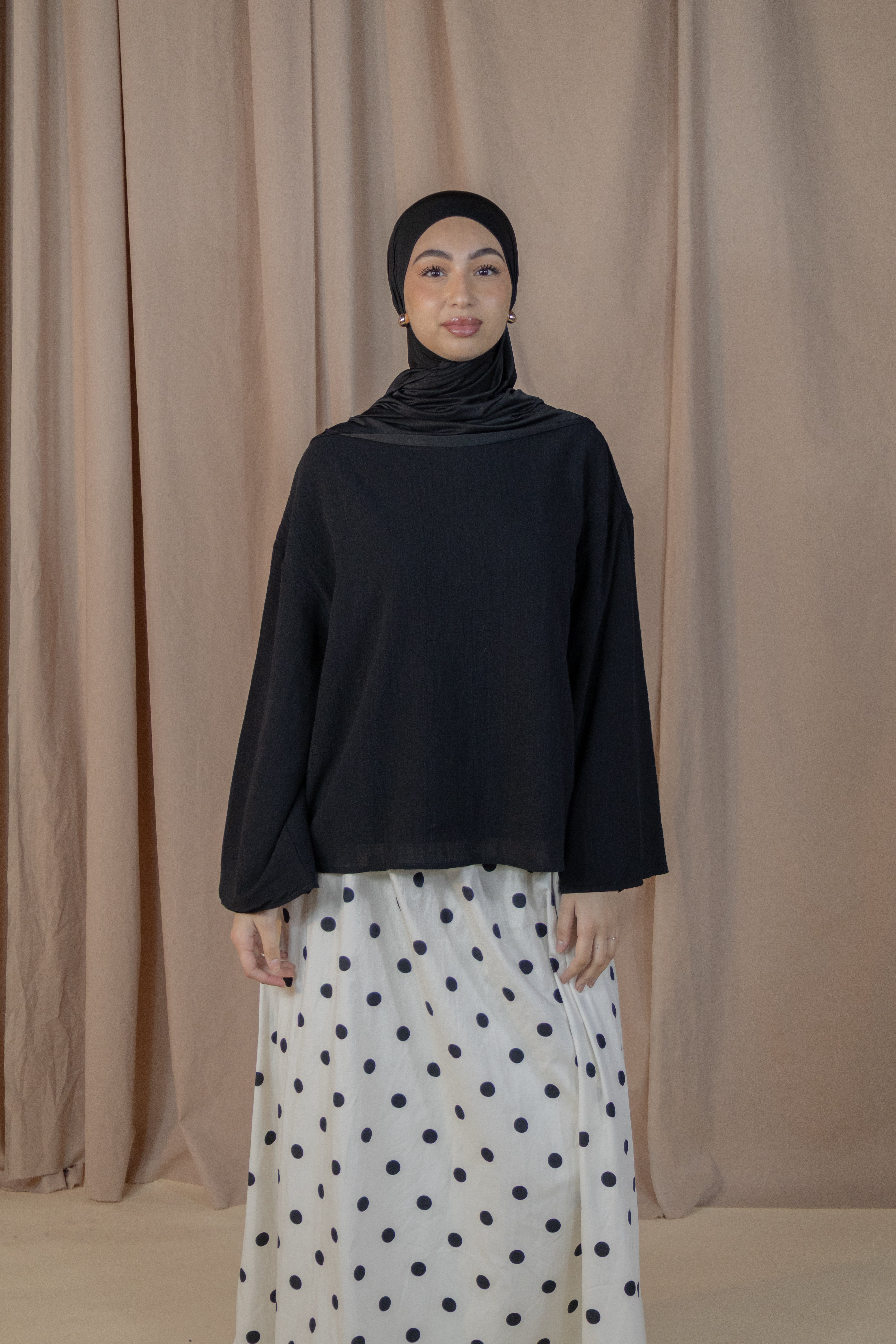 Haut texturé - Noir