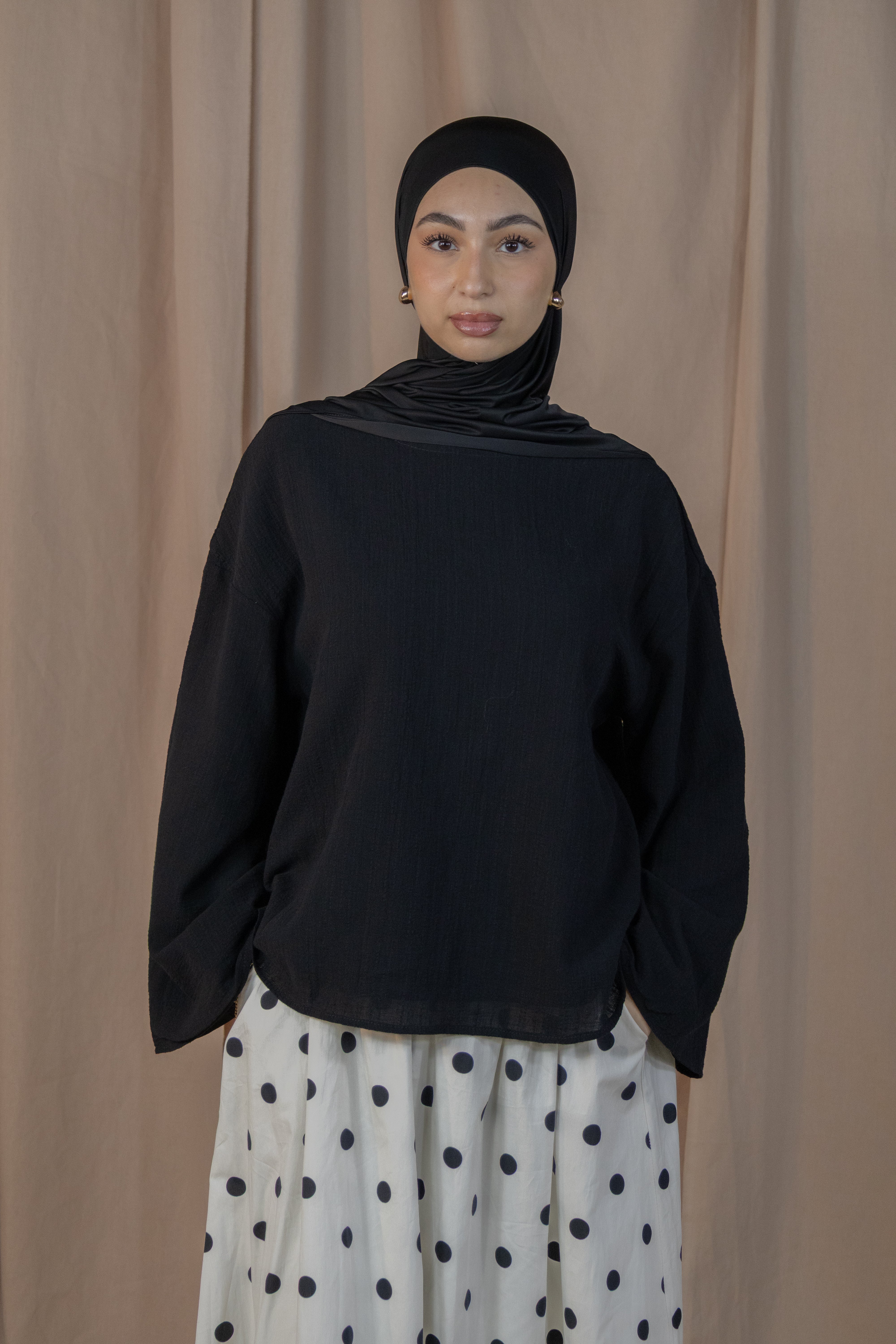 Haut texturé - Noir