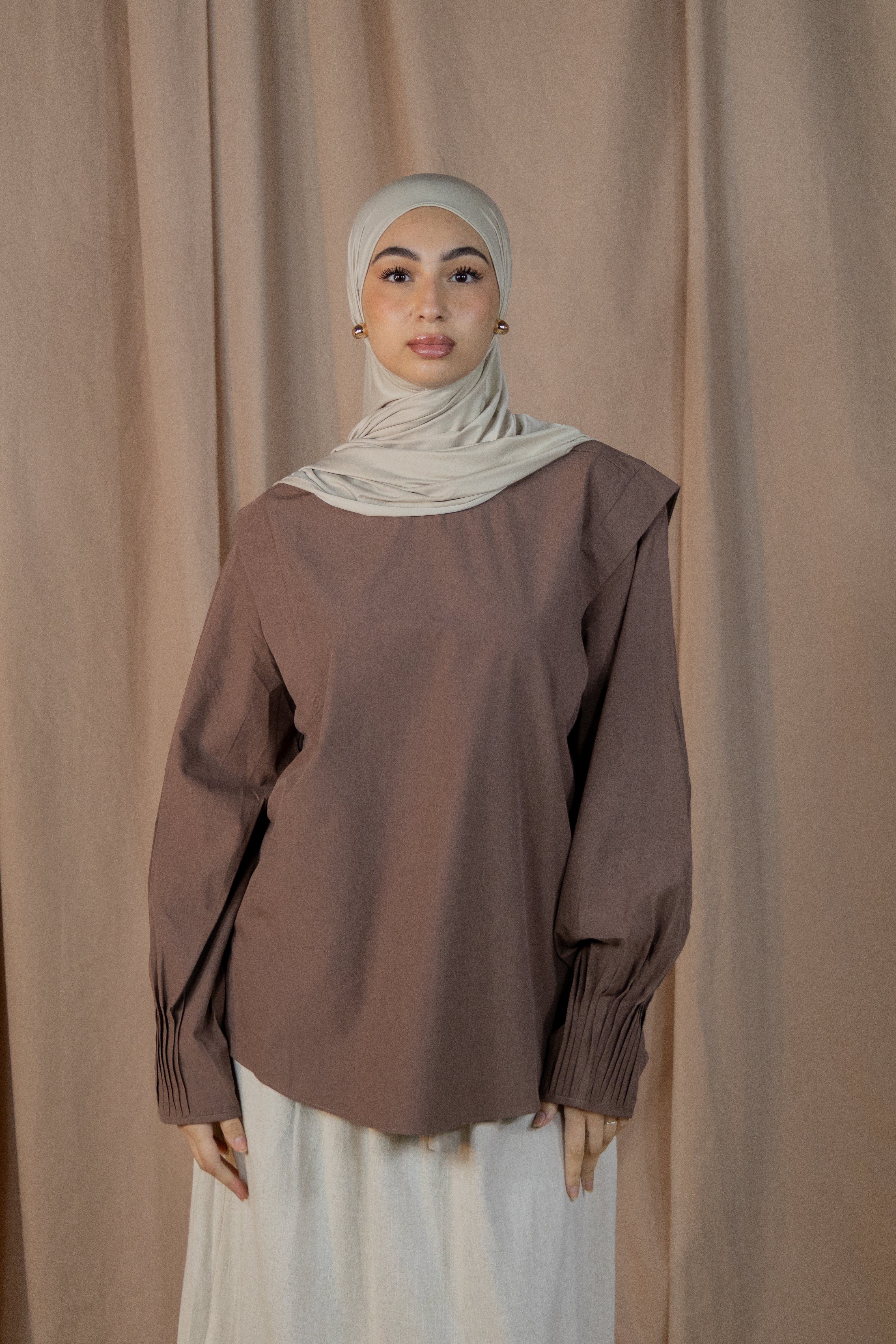 Haut structuré - Chocolat