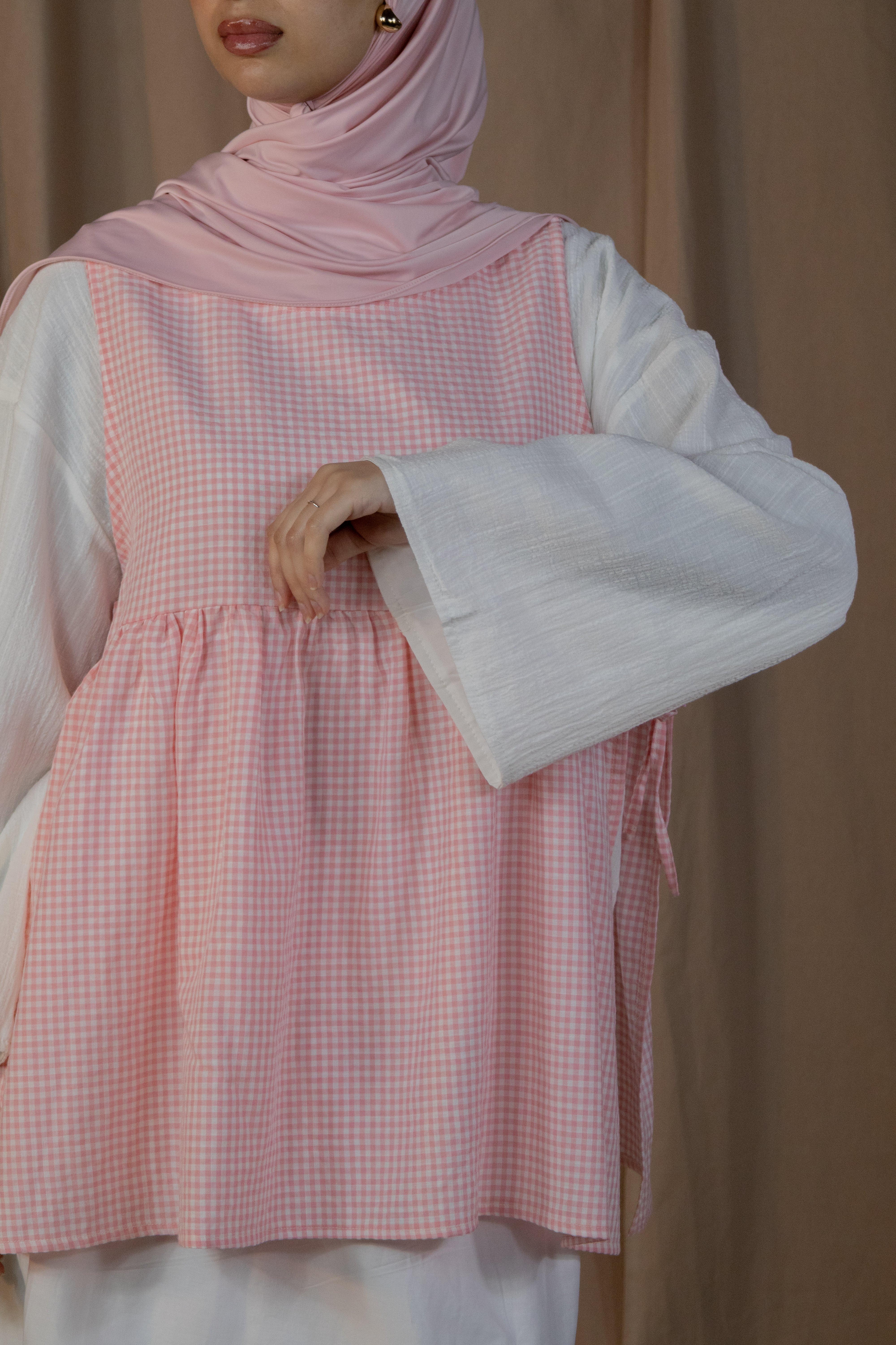 Haut sans manches vichy - Rose