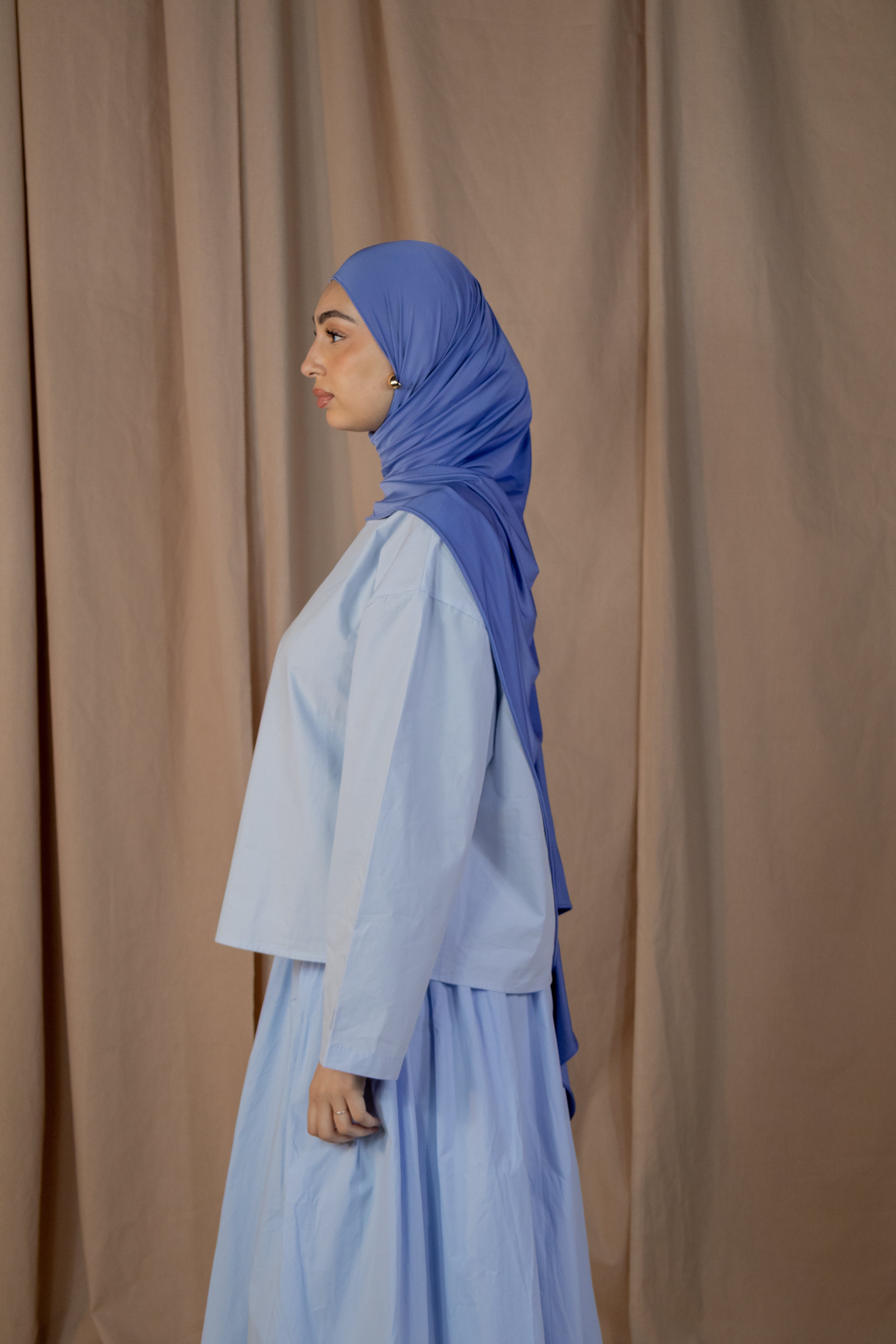 Haut court coton - Bleu