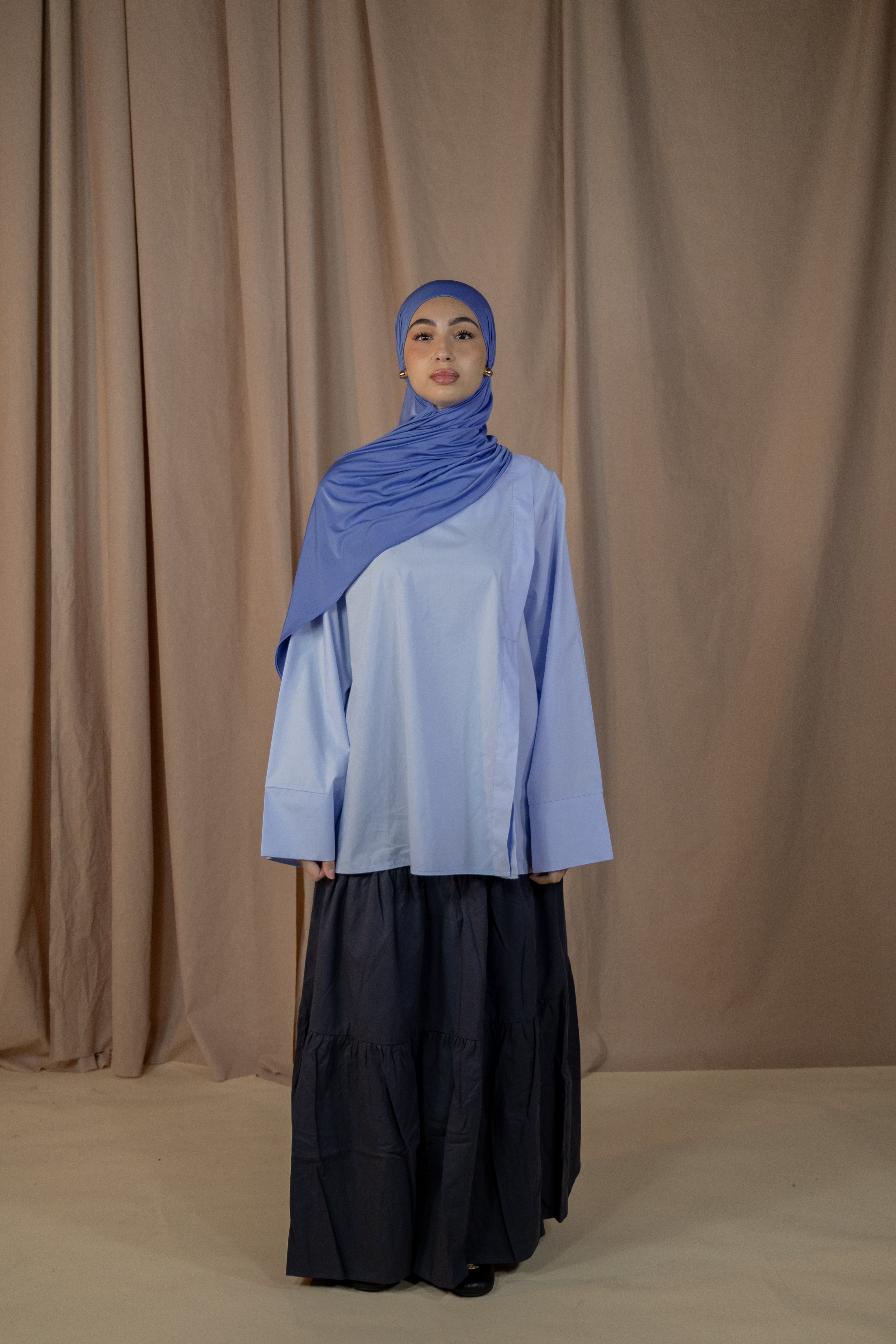 Jupe à volants - Bleu jean