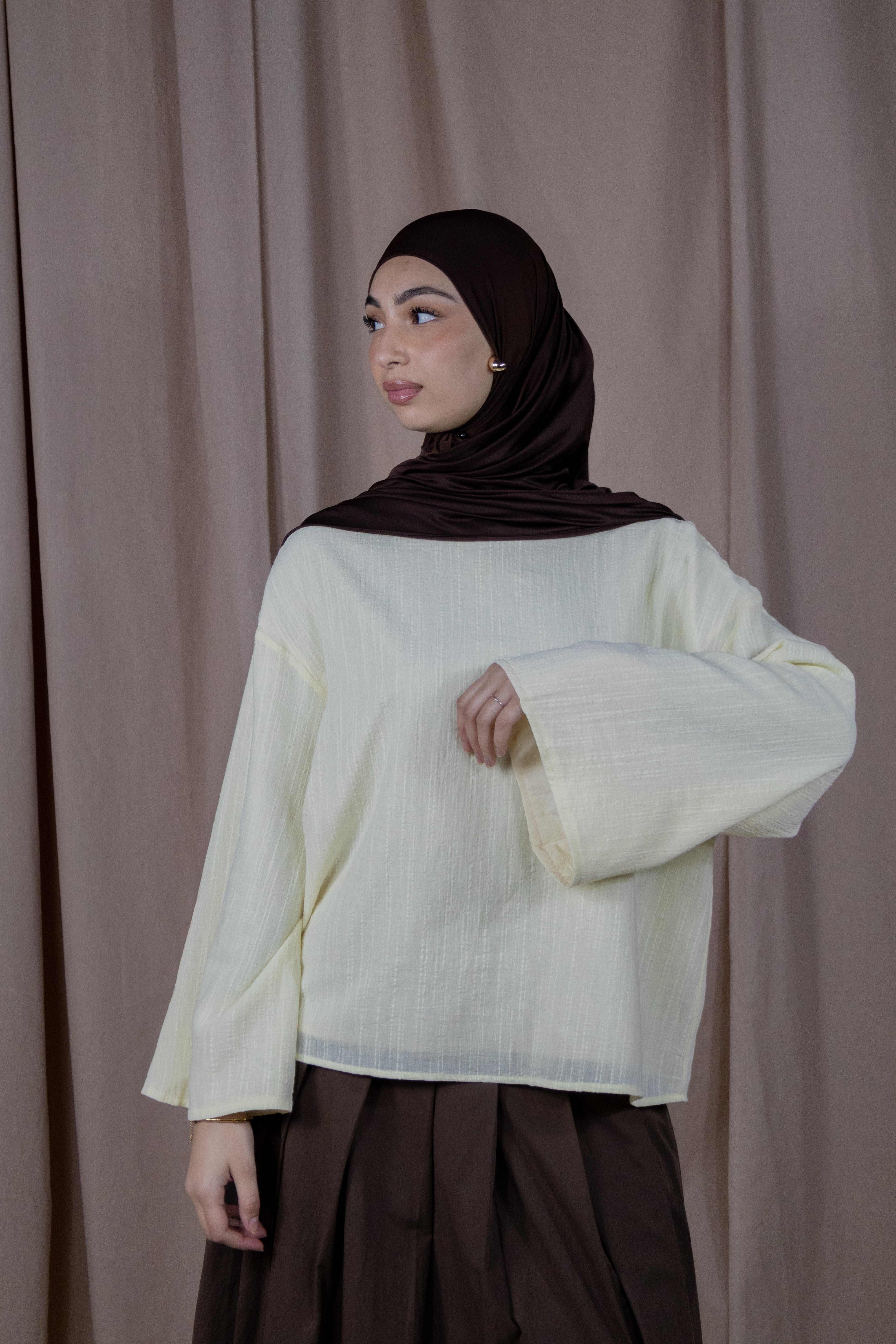 Haut texturé - Jaune