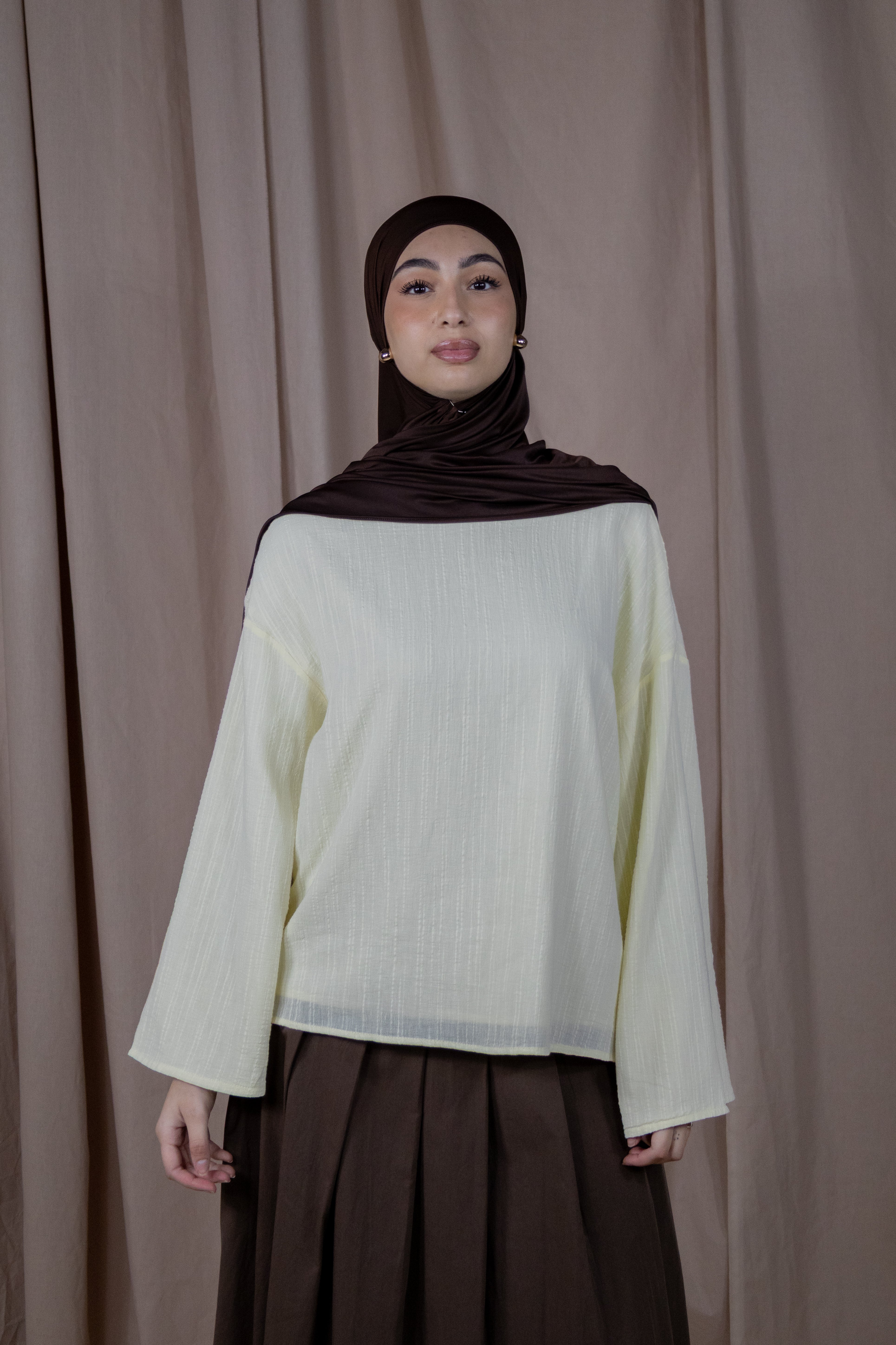 Haut texturé - Jaune