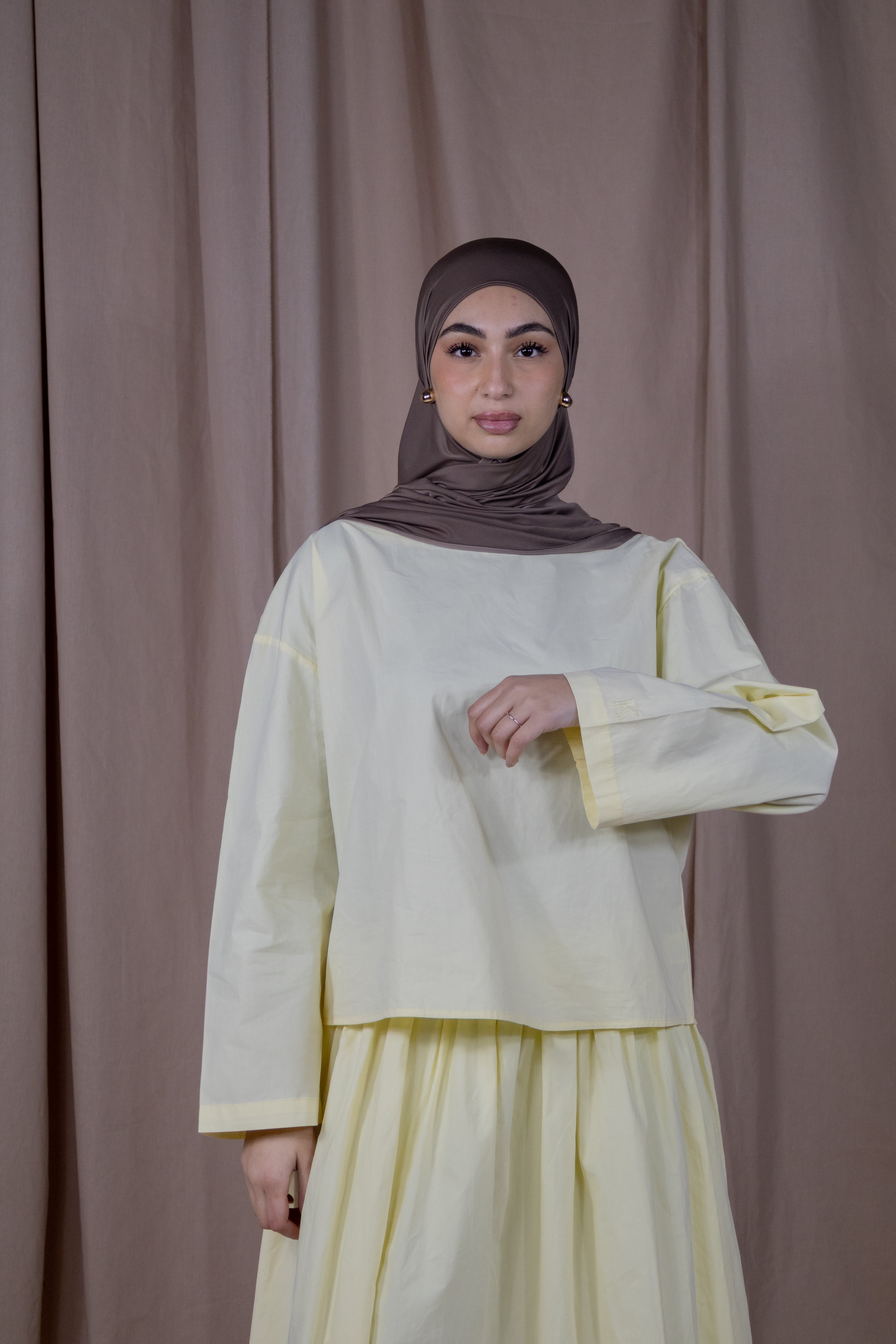 Haut court coton - Jaune