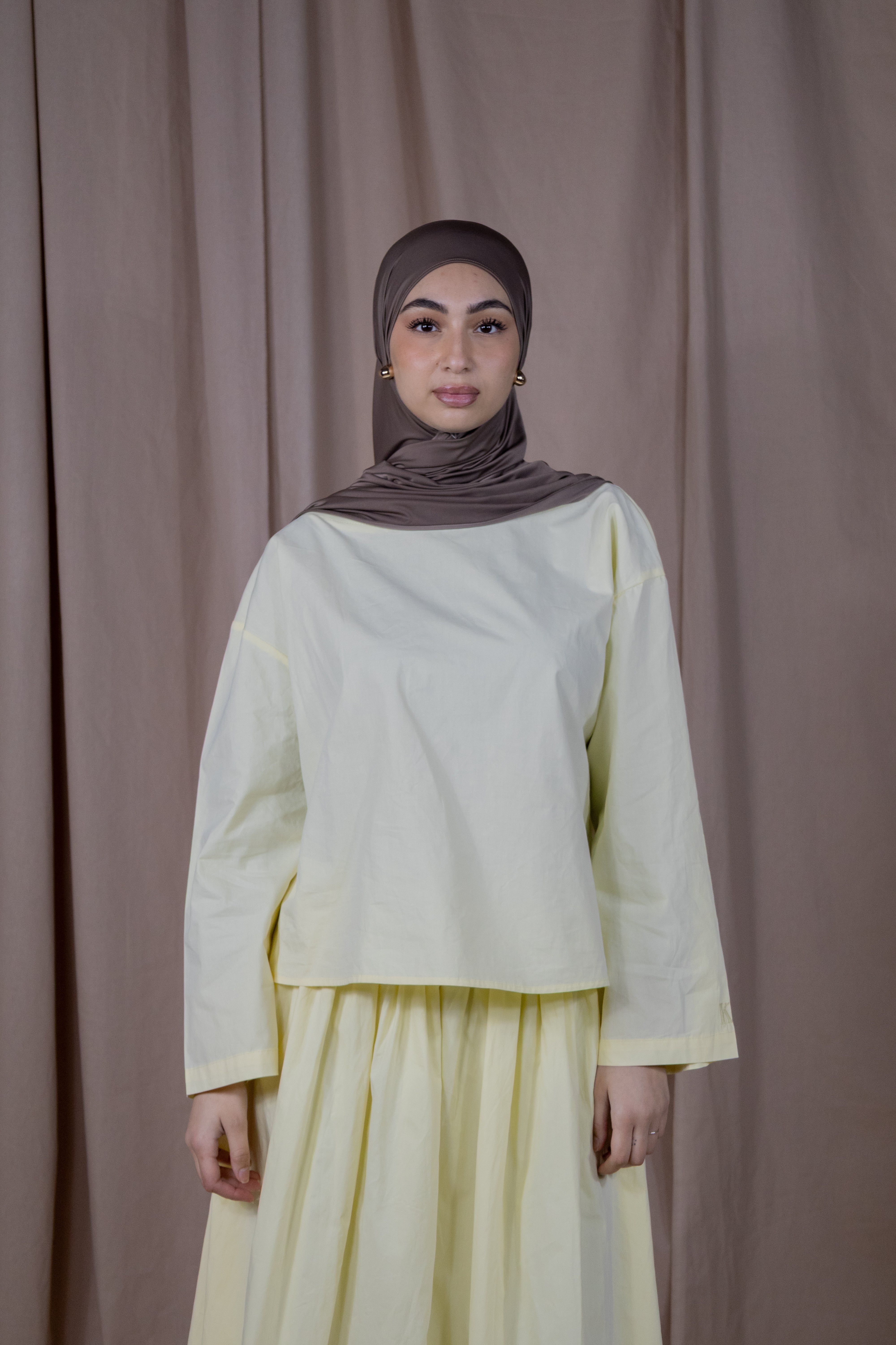 Haut court coton - Jaune