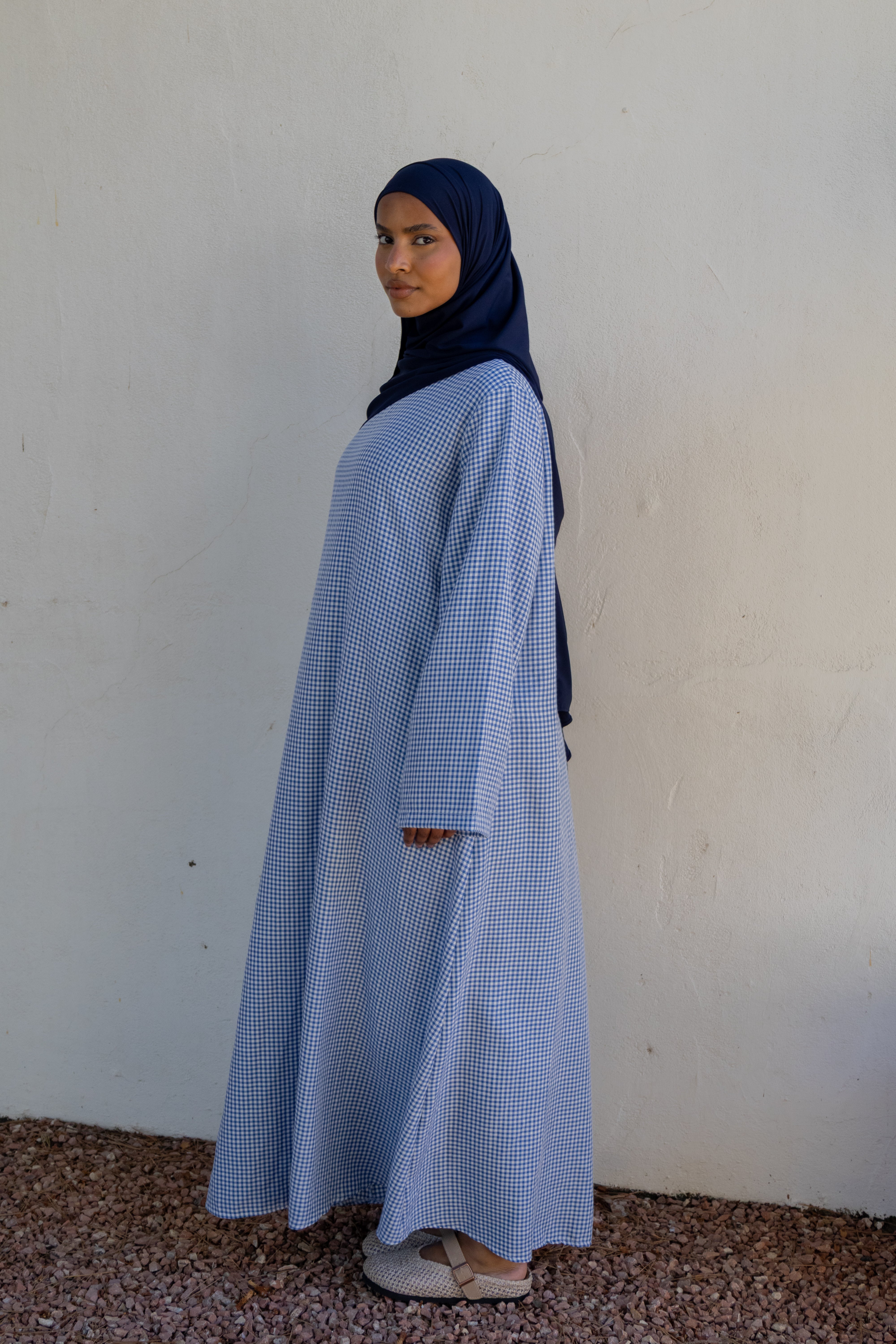 Robe simple vichy - Bleu
