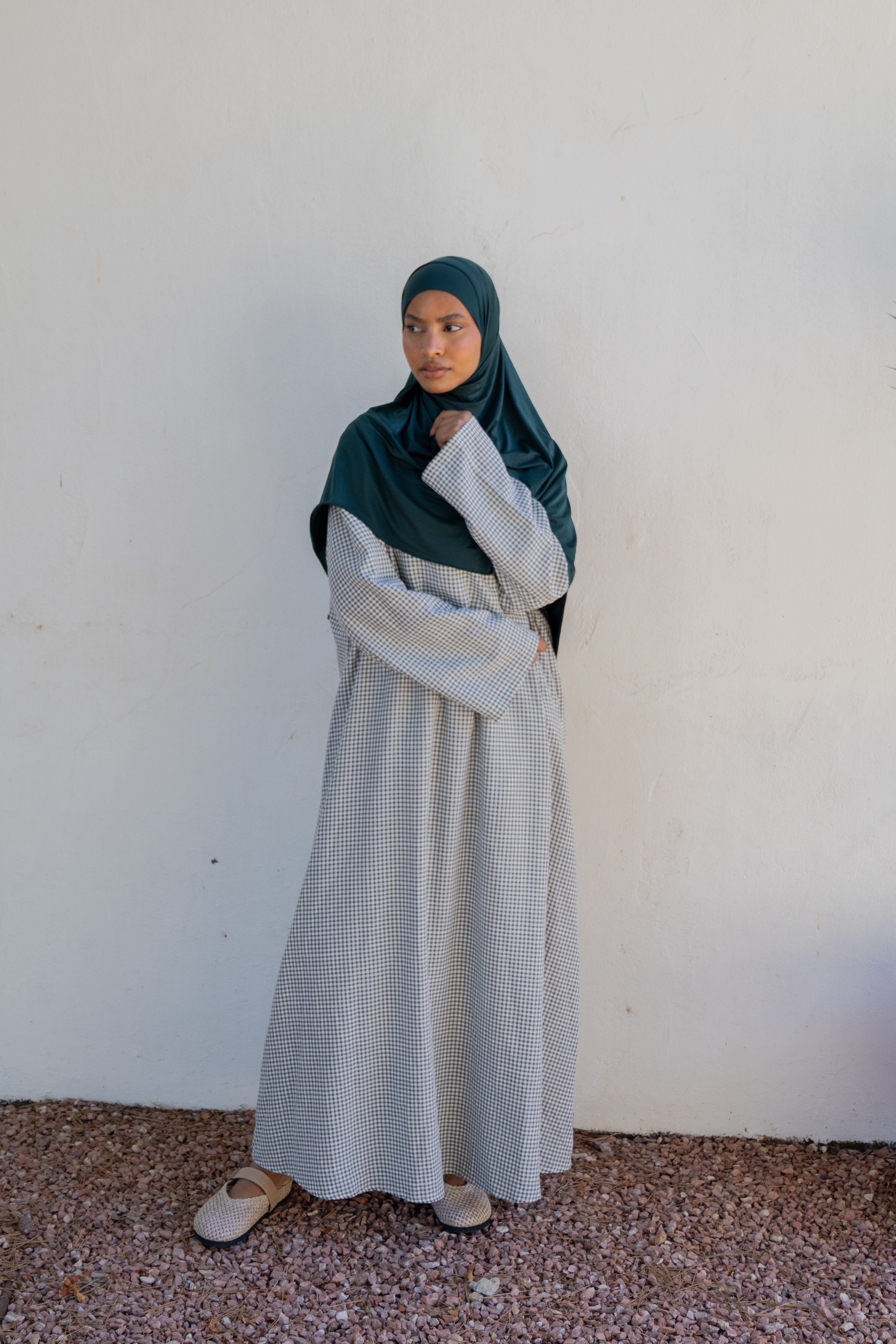 Robe simple vichy - Vert