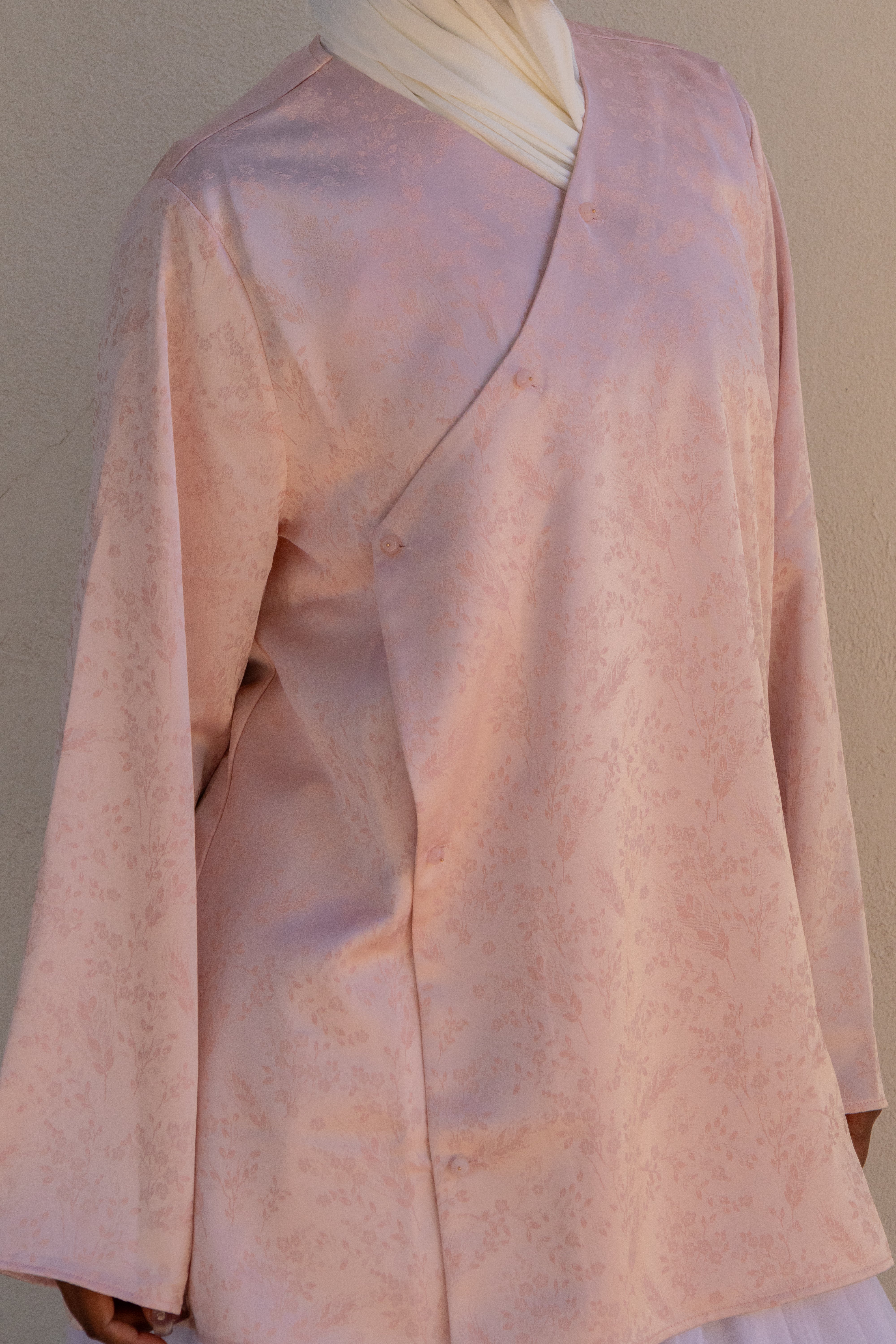 Haut portefeuille satiné - Rose