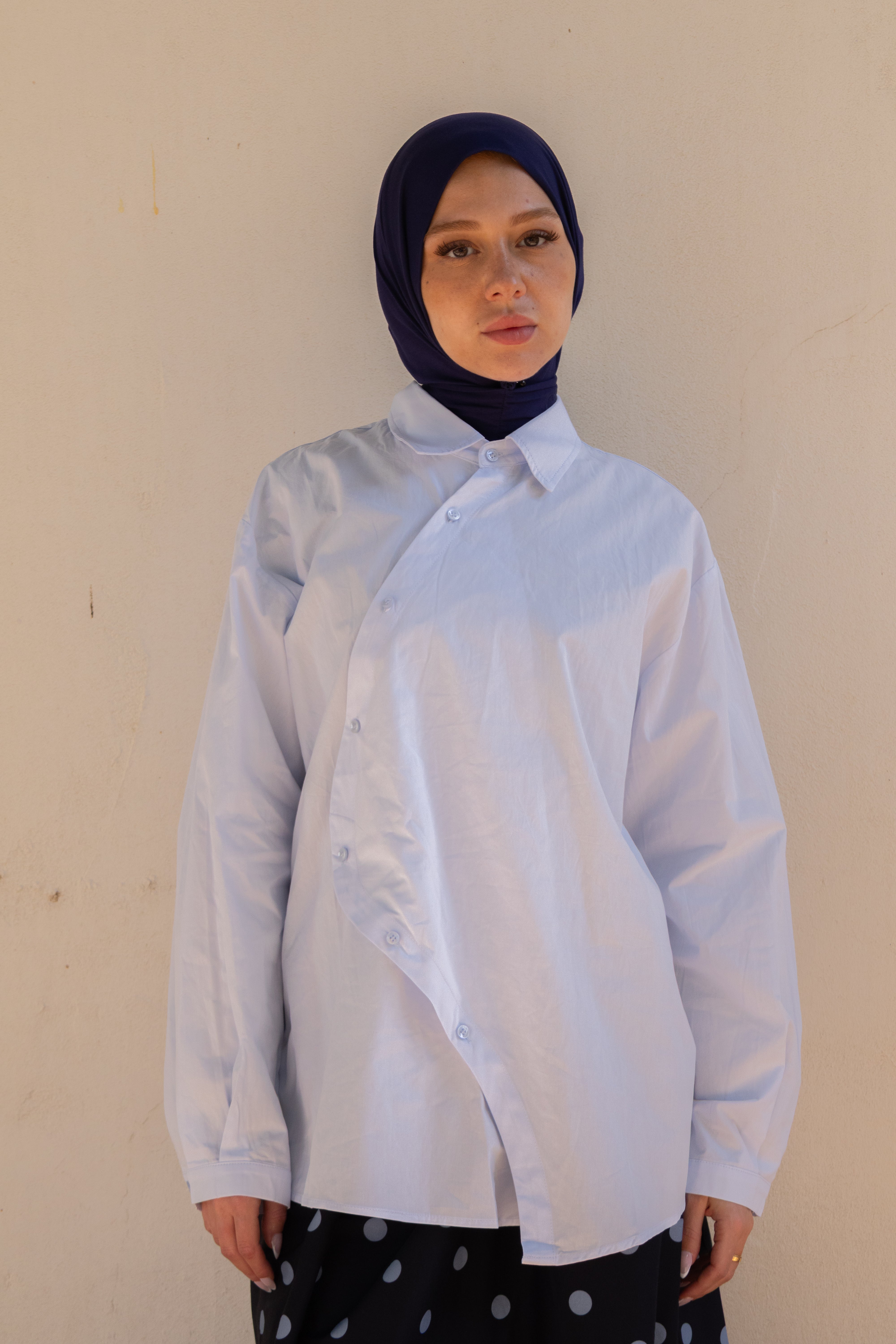 Chemise asymétrique - Bleu