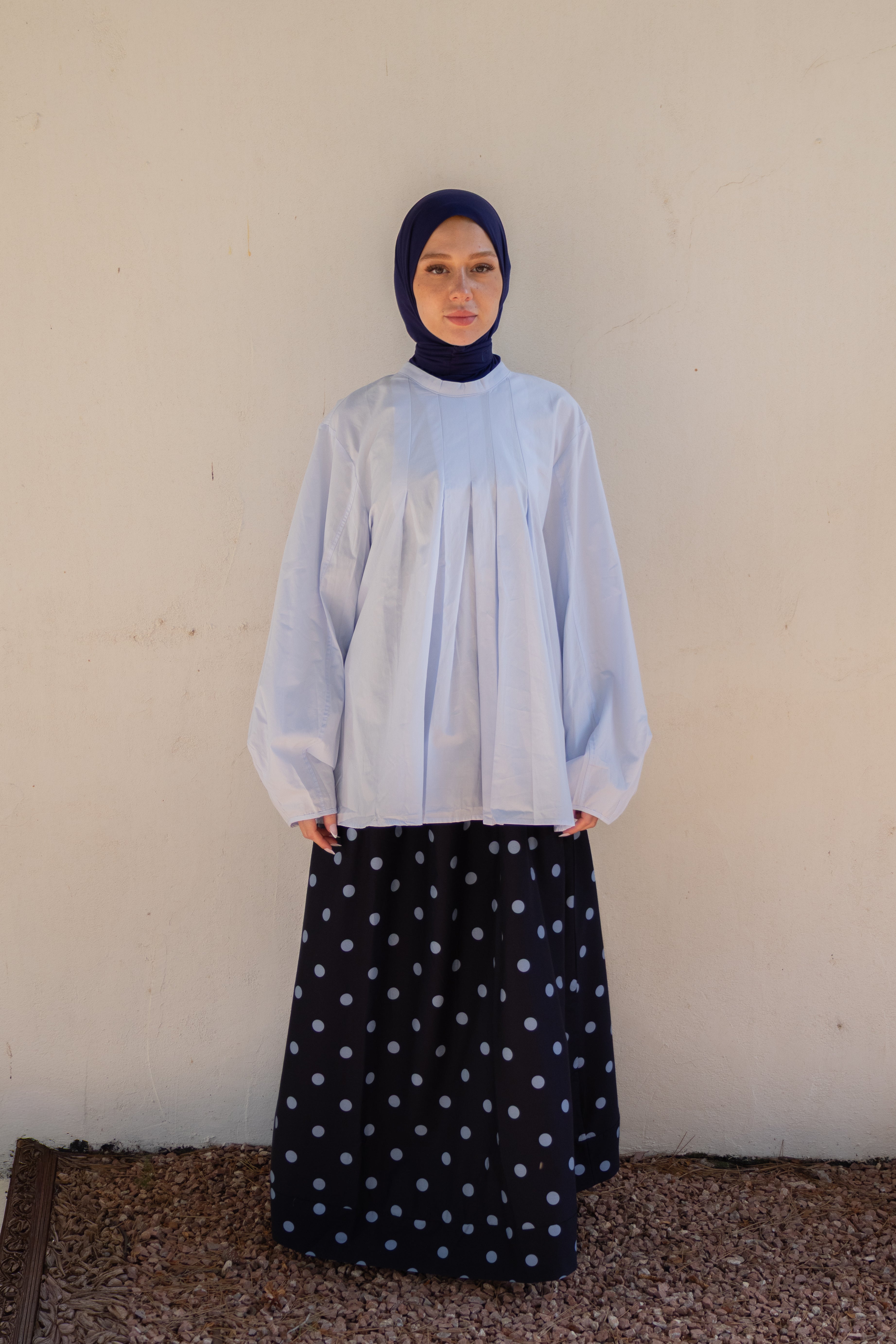 Blouse volumineuse - Bleu