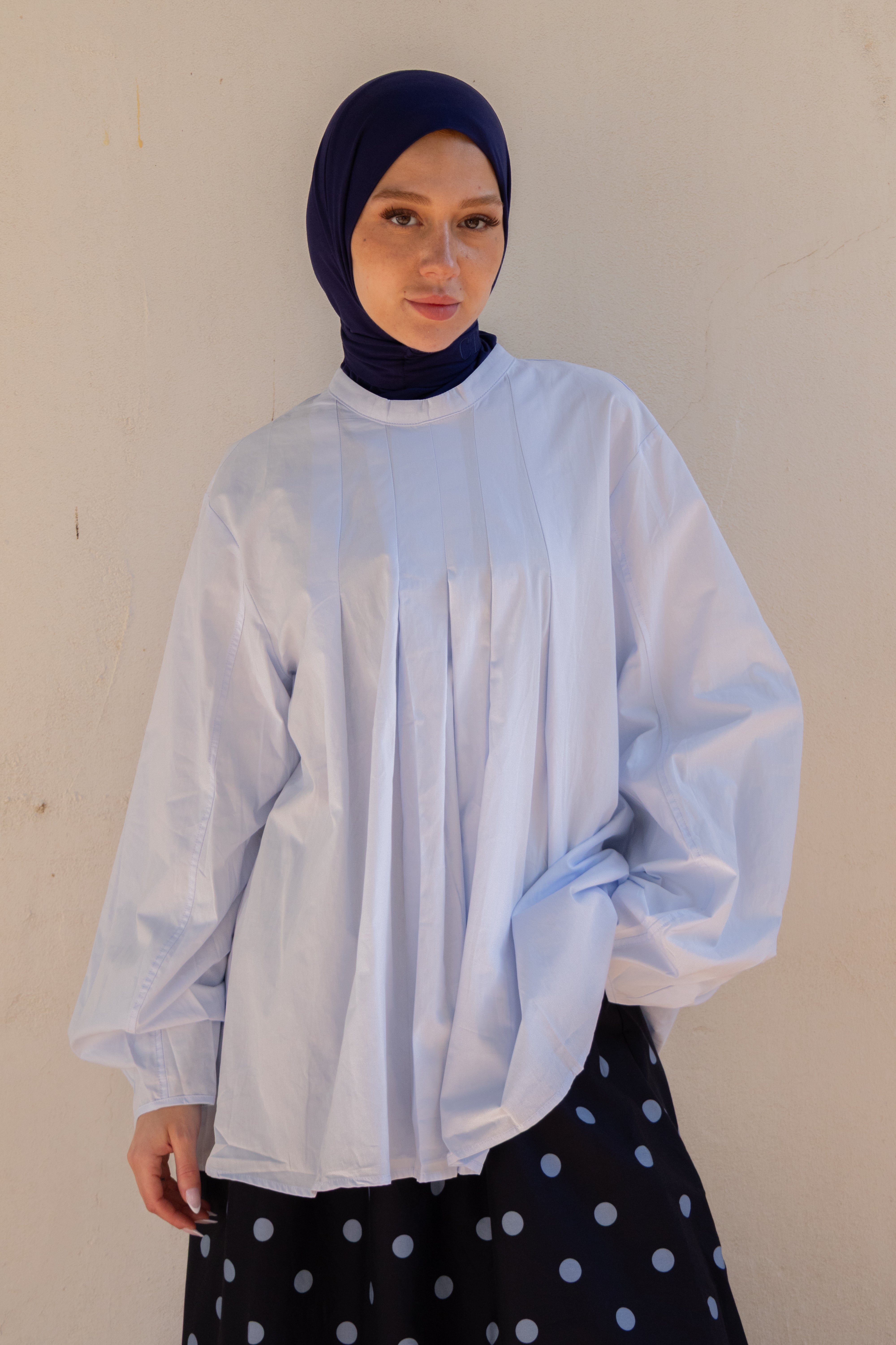 Blouse volumineuse - Bleu
