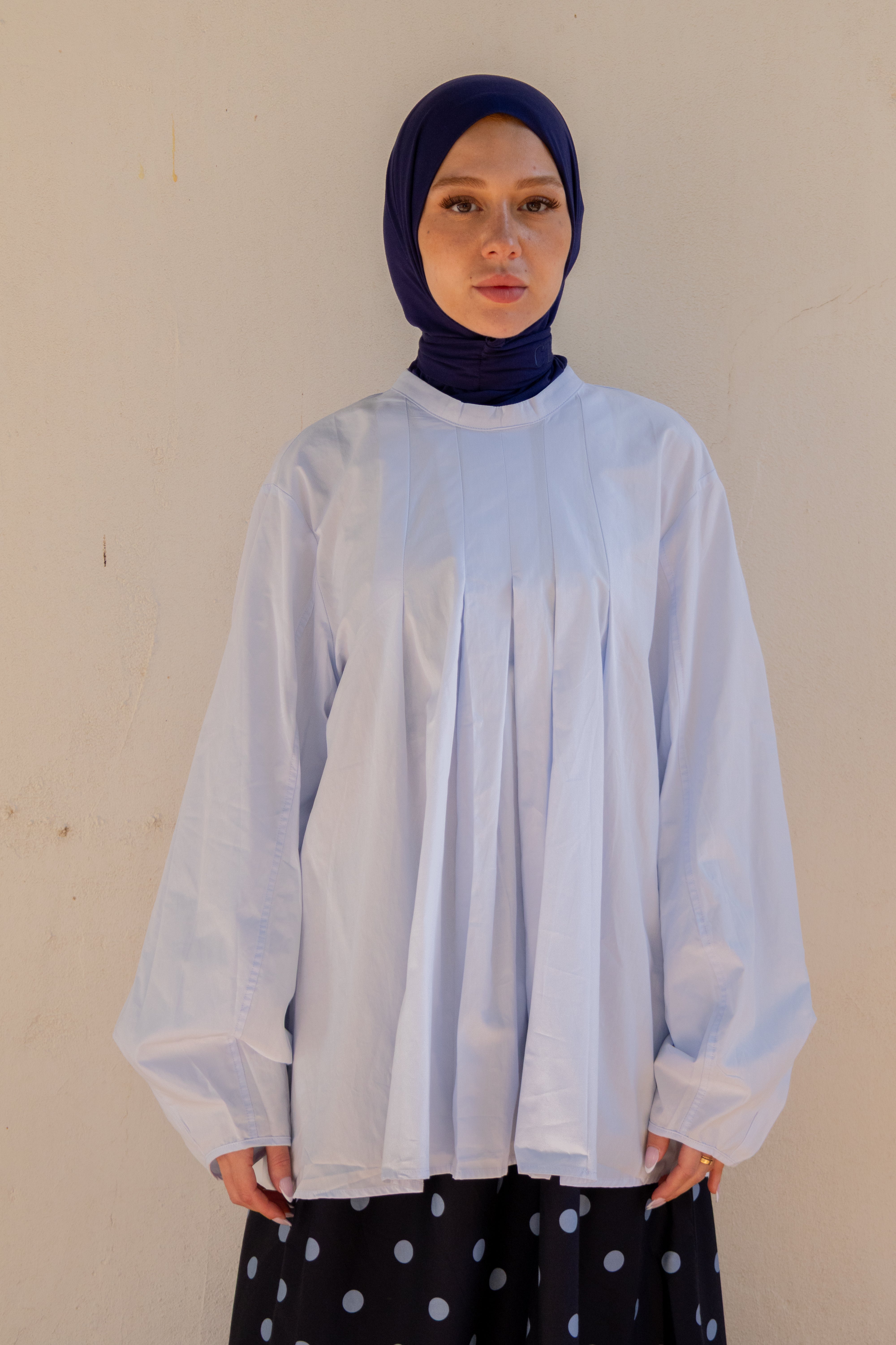 Blouse volumineuse - Bleu