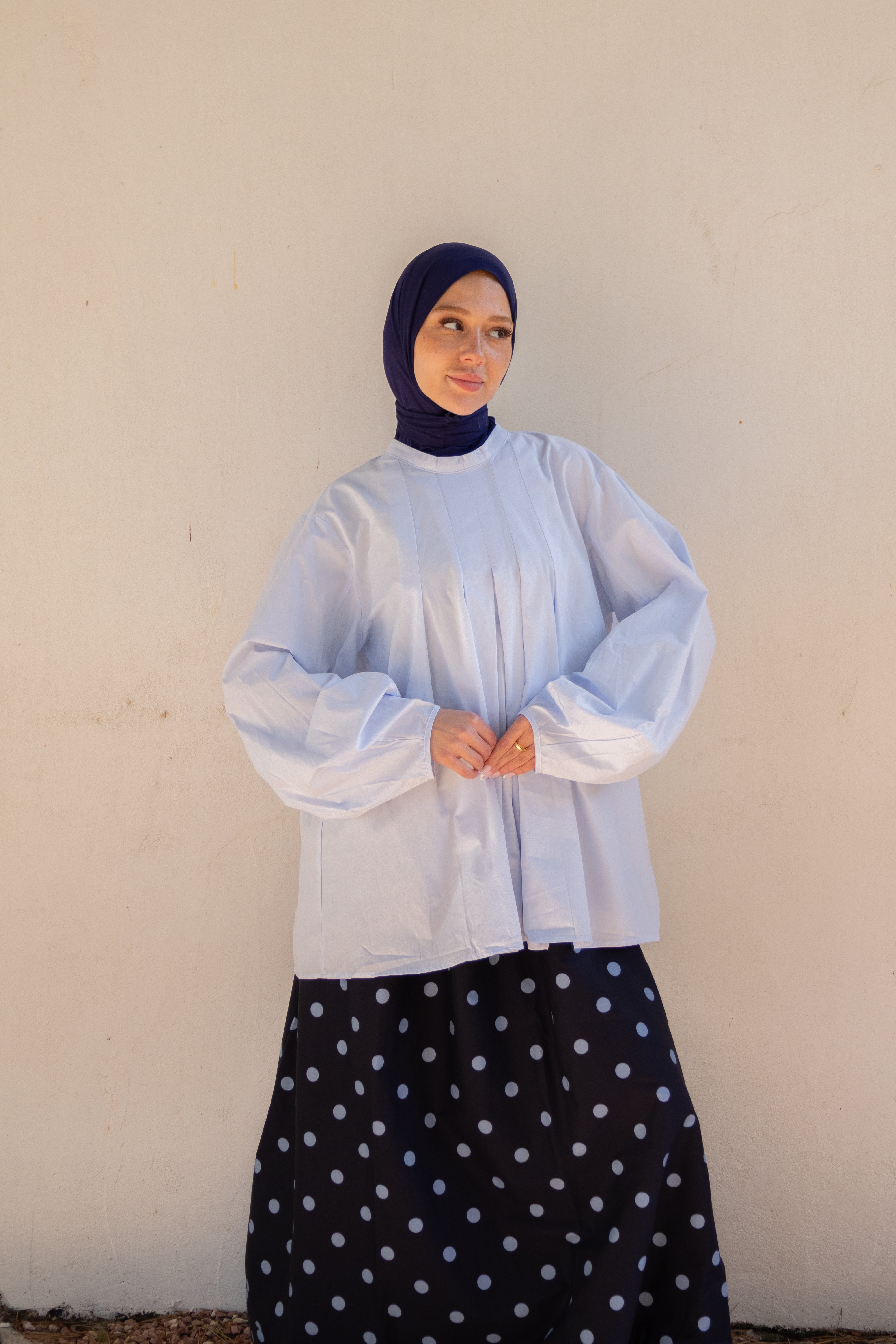 Blouse volumineuse - Bleu