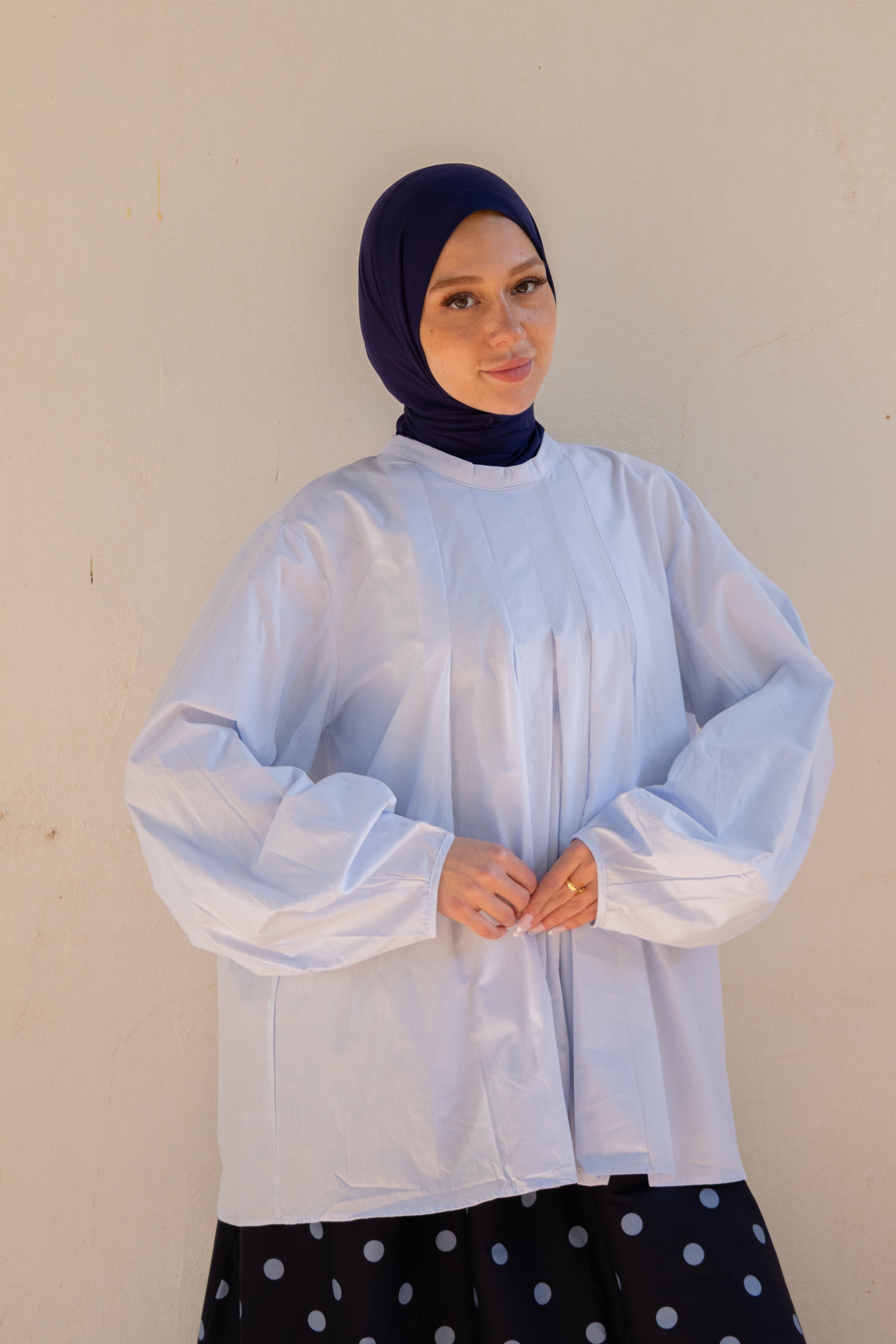 Blouse volumineuse - Bleu