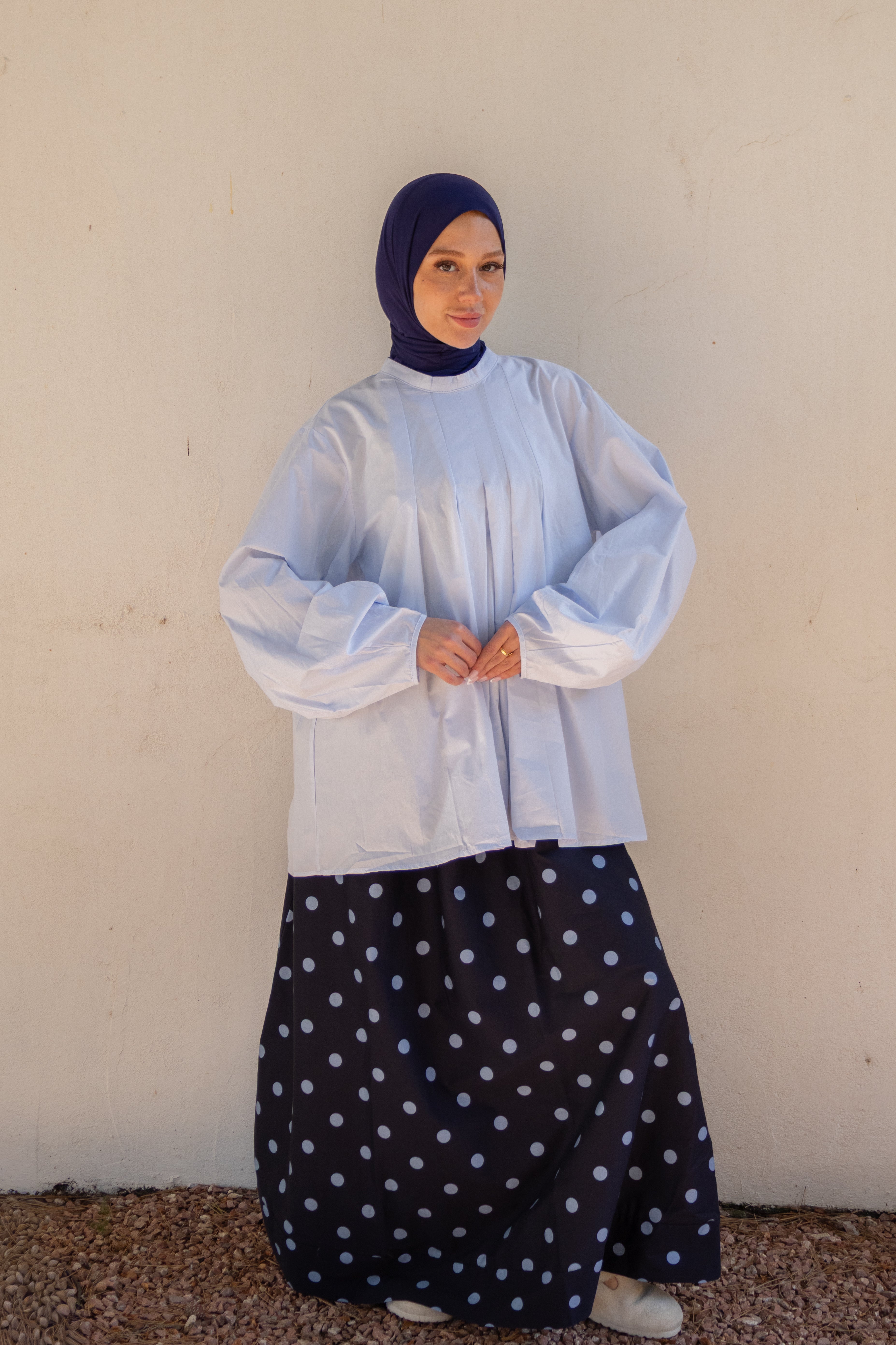 Blouse volumineuse - Bleu