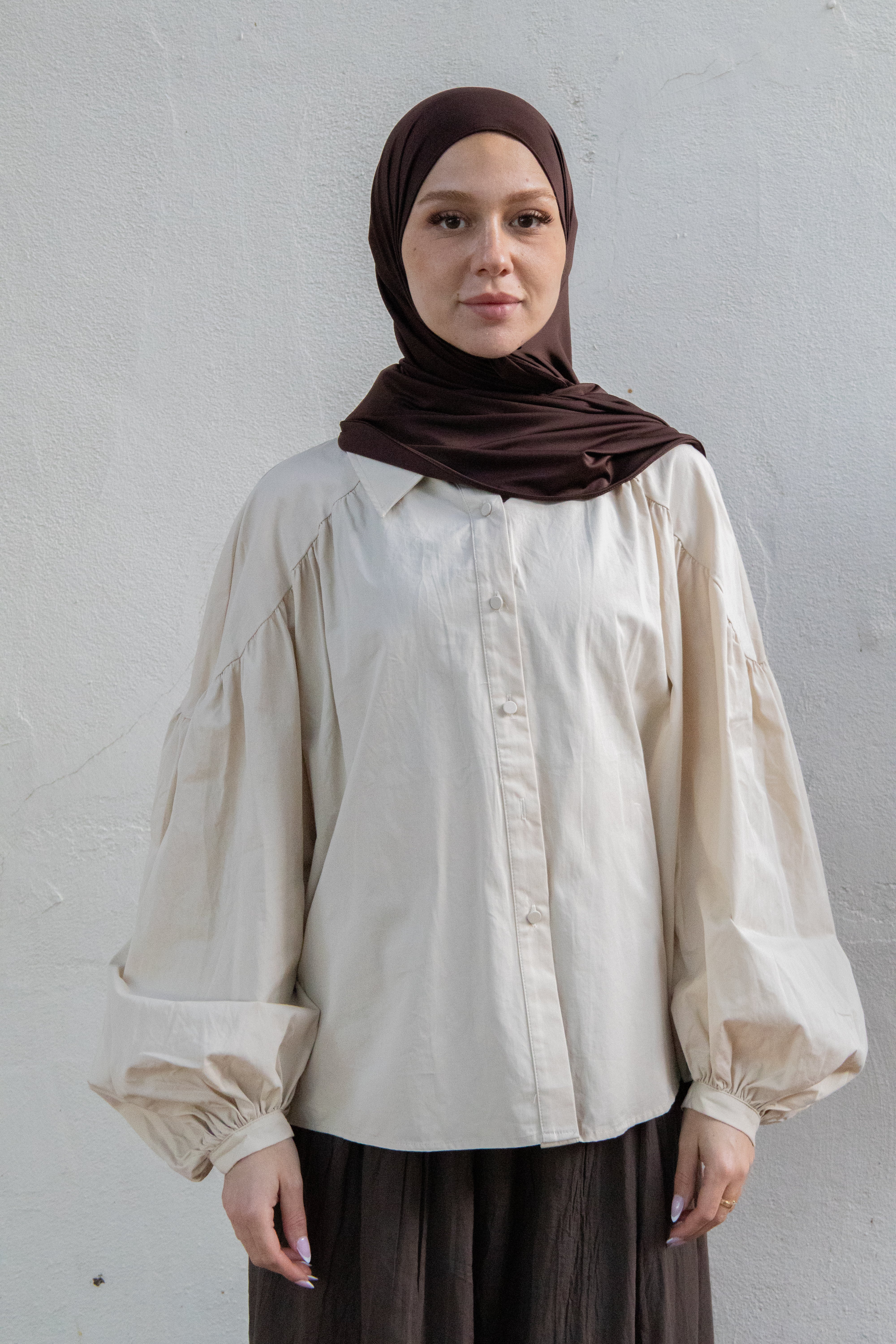 Chemise bonbon - Beige
