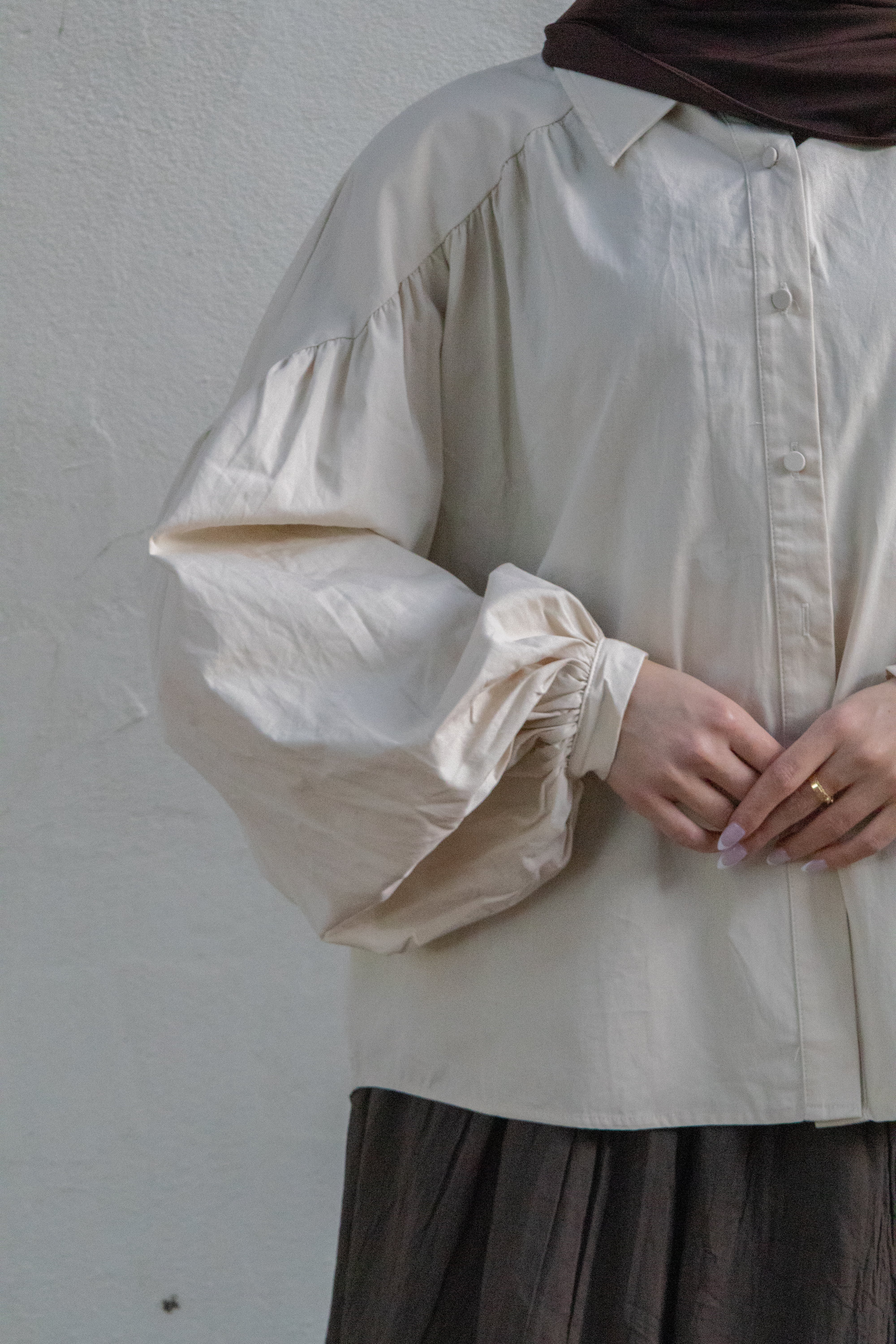 Chemise bonbon - Beige