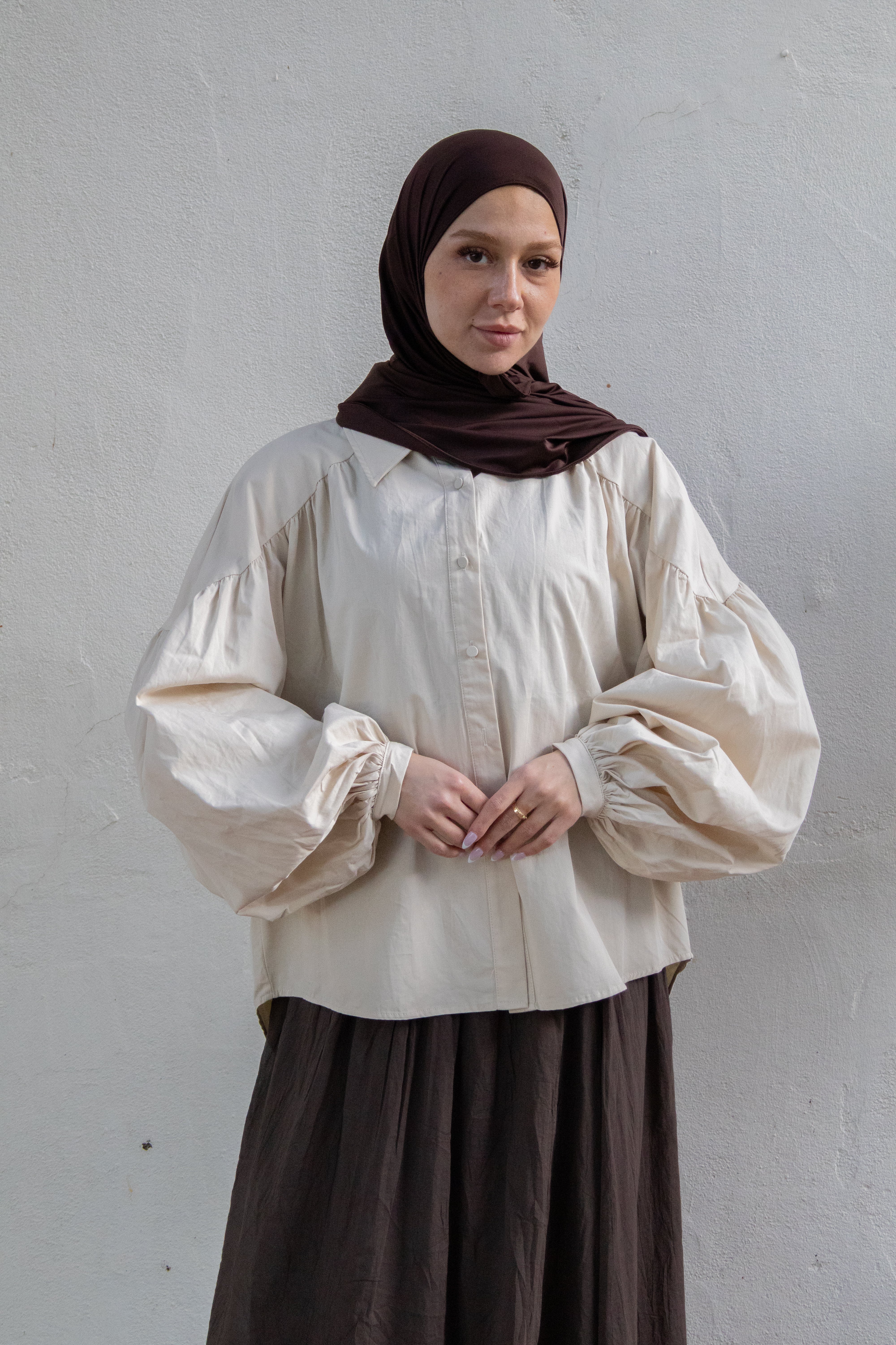 Chemise bonbon - Beige