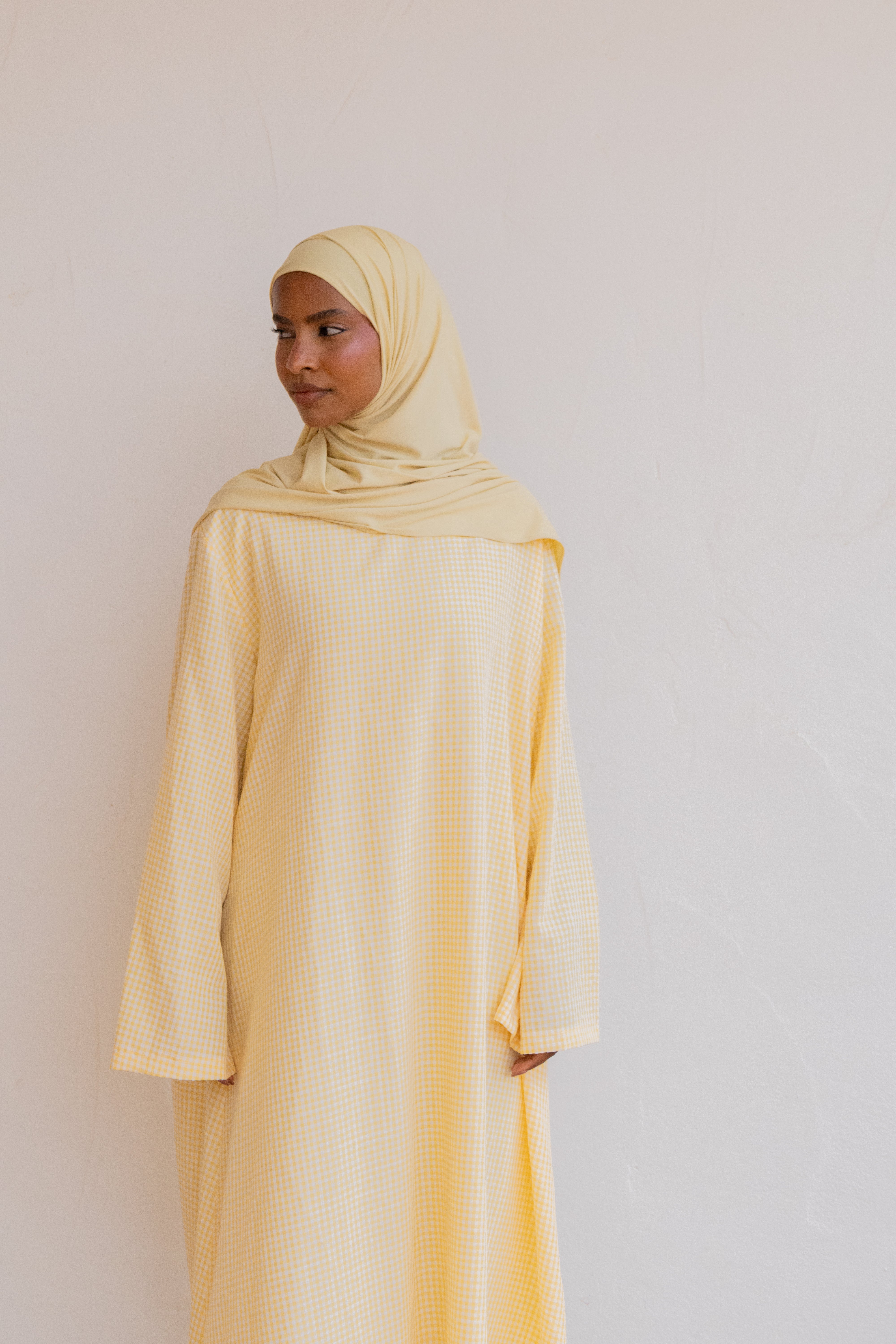 Robe simple vichy - Jaune