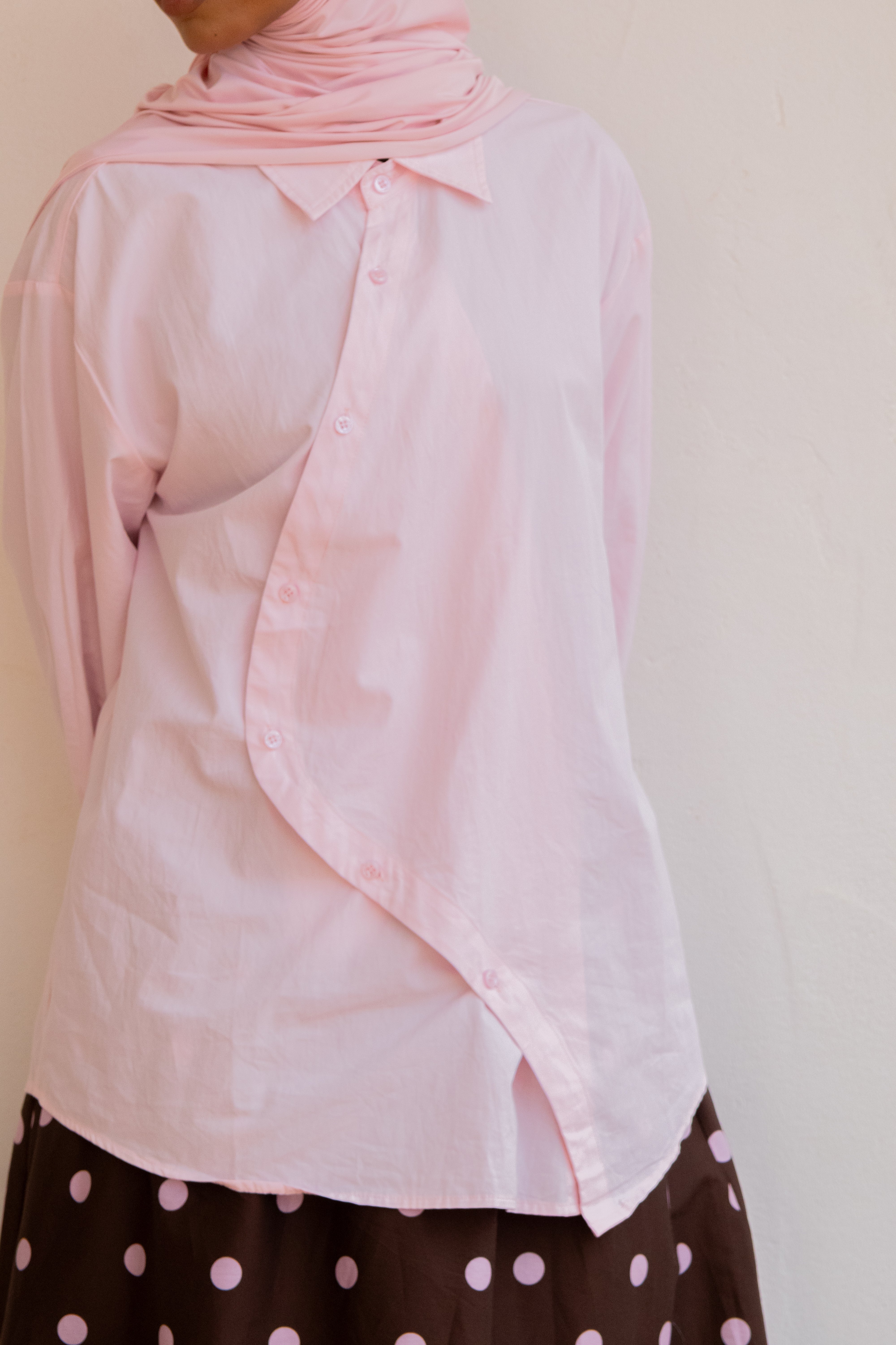 Chemise asymétrique - Rose