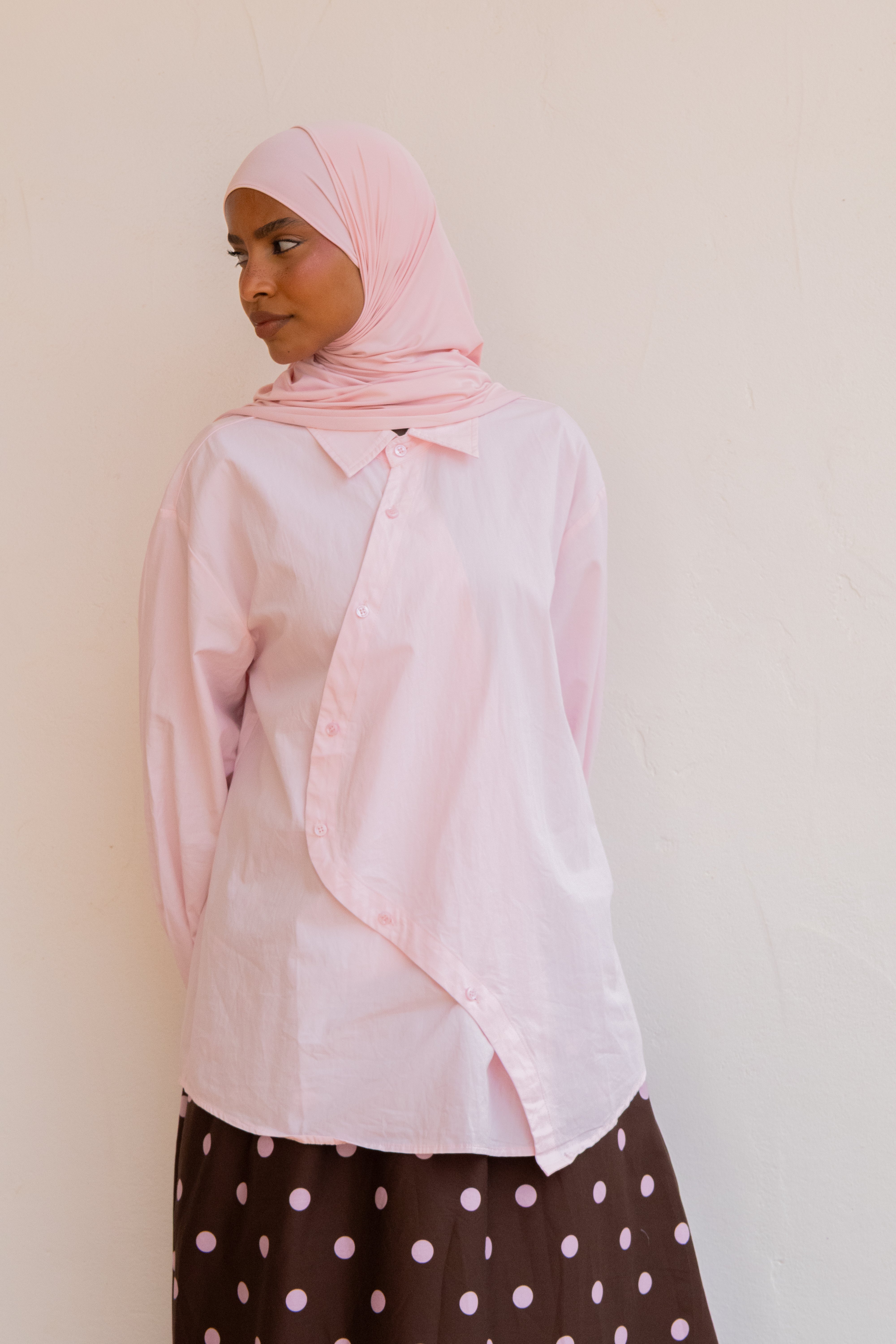 Chemise asymétrique - Rose