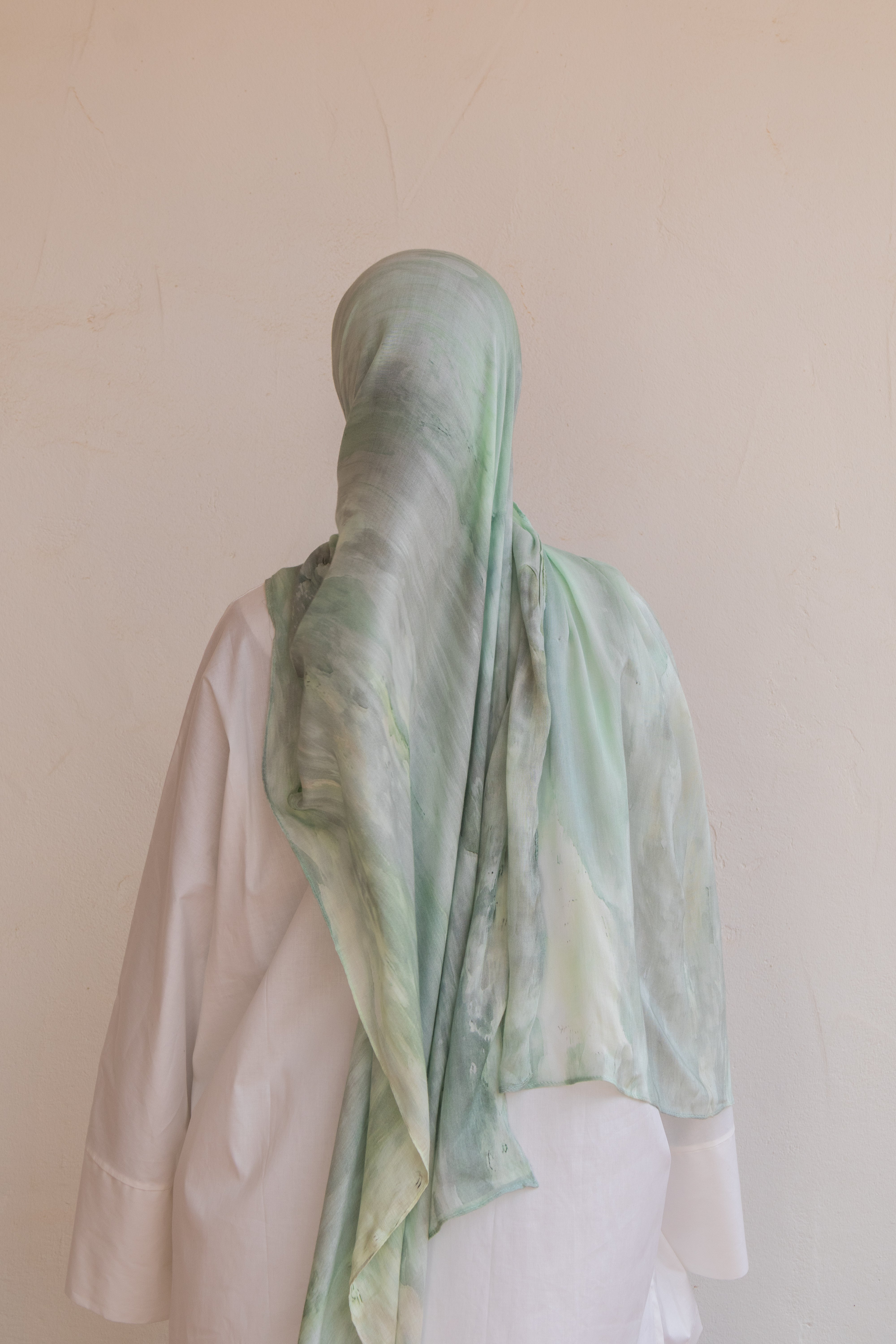Hijab modal imprimé - Sage