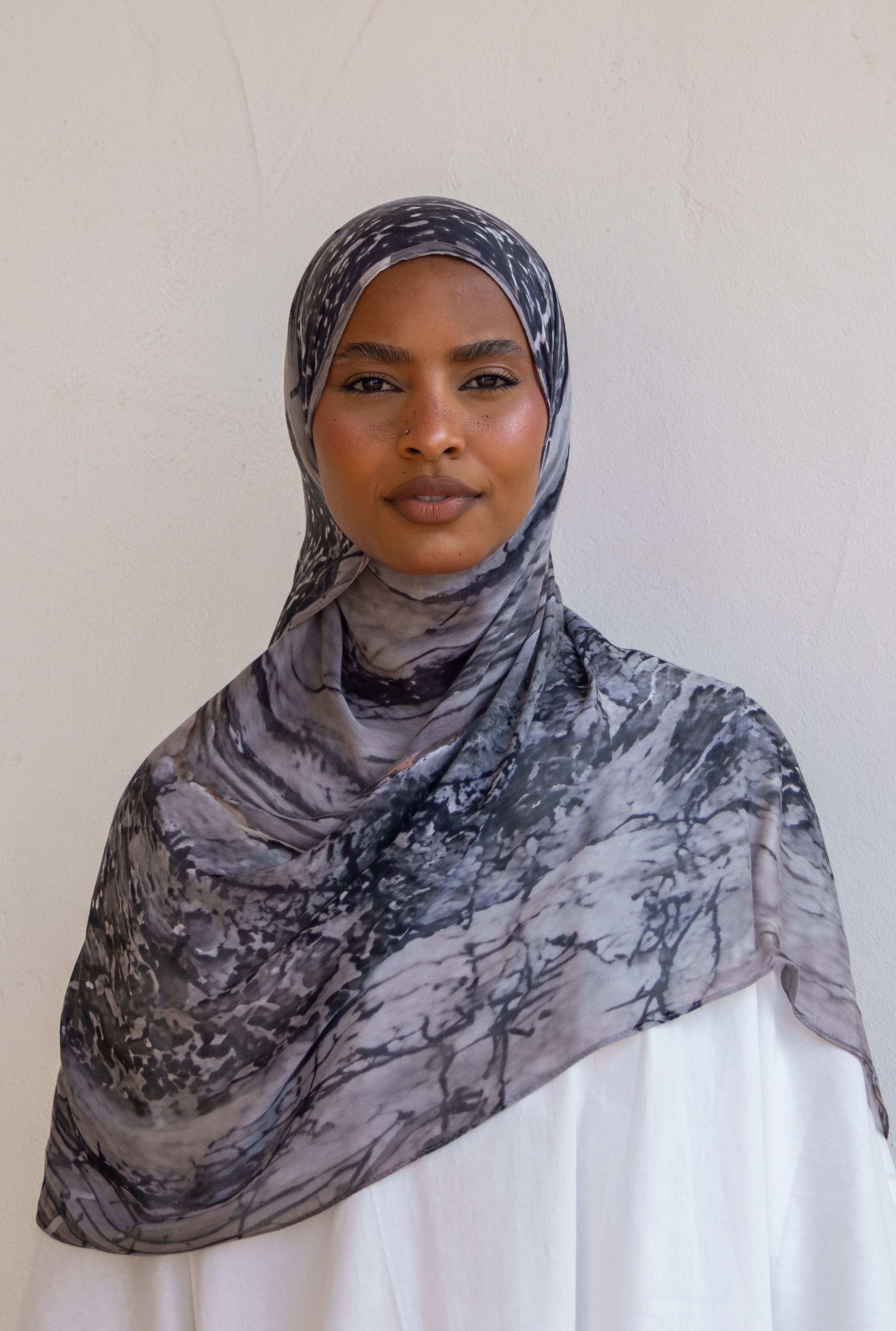 Hijab modal imprimé - Stone