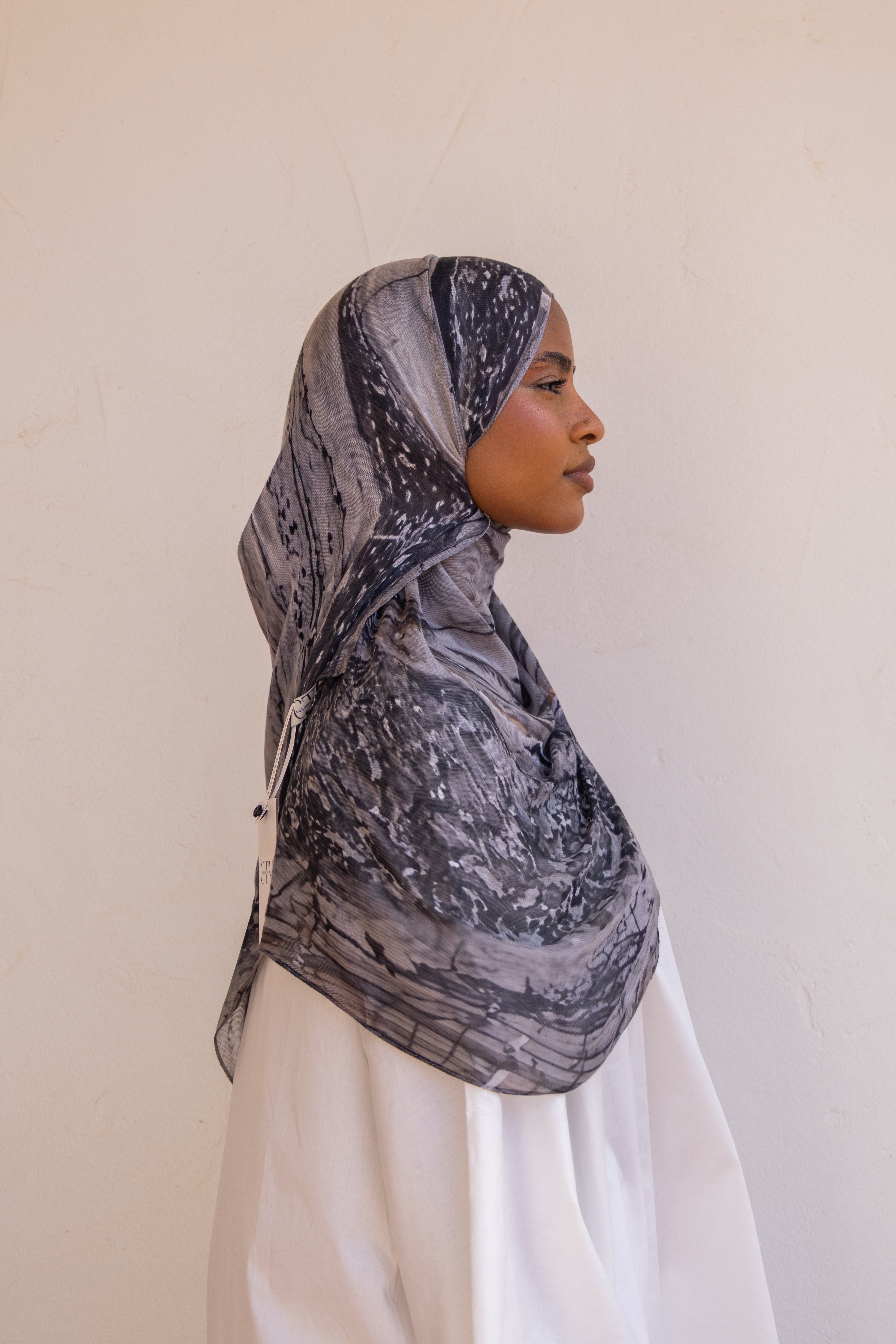Hijab modal imprimé - Stone