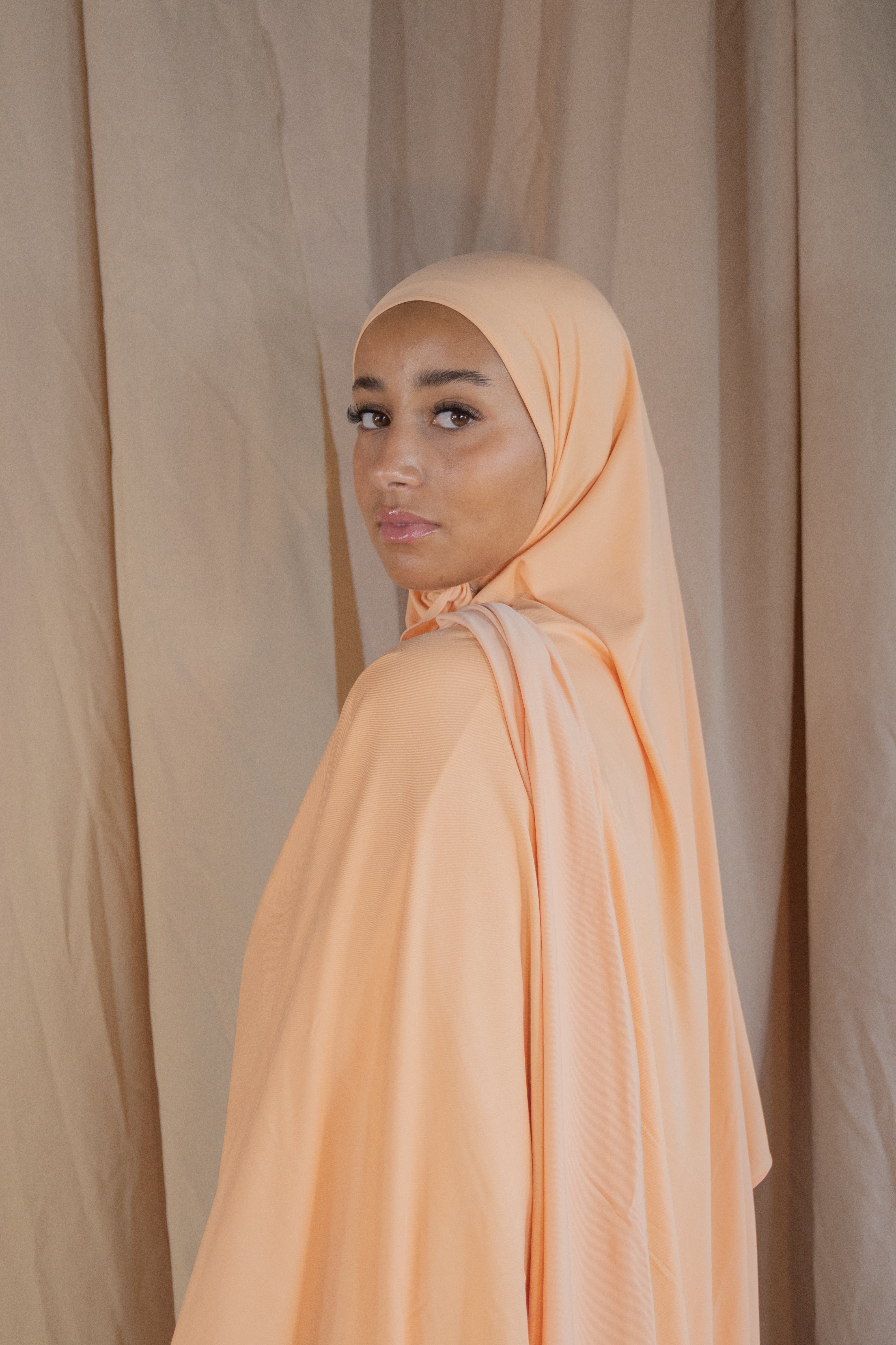 Hijab en jersey respirant - Melon
