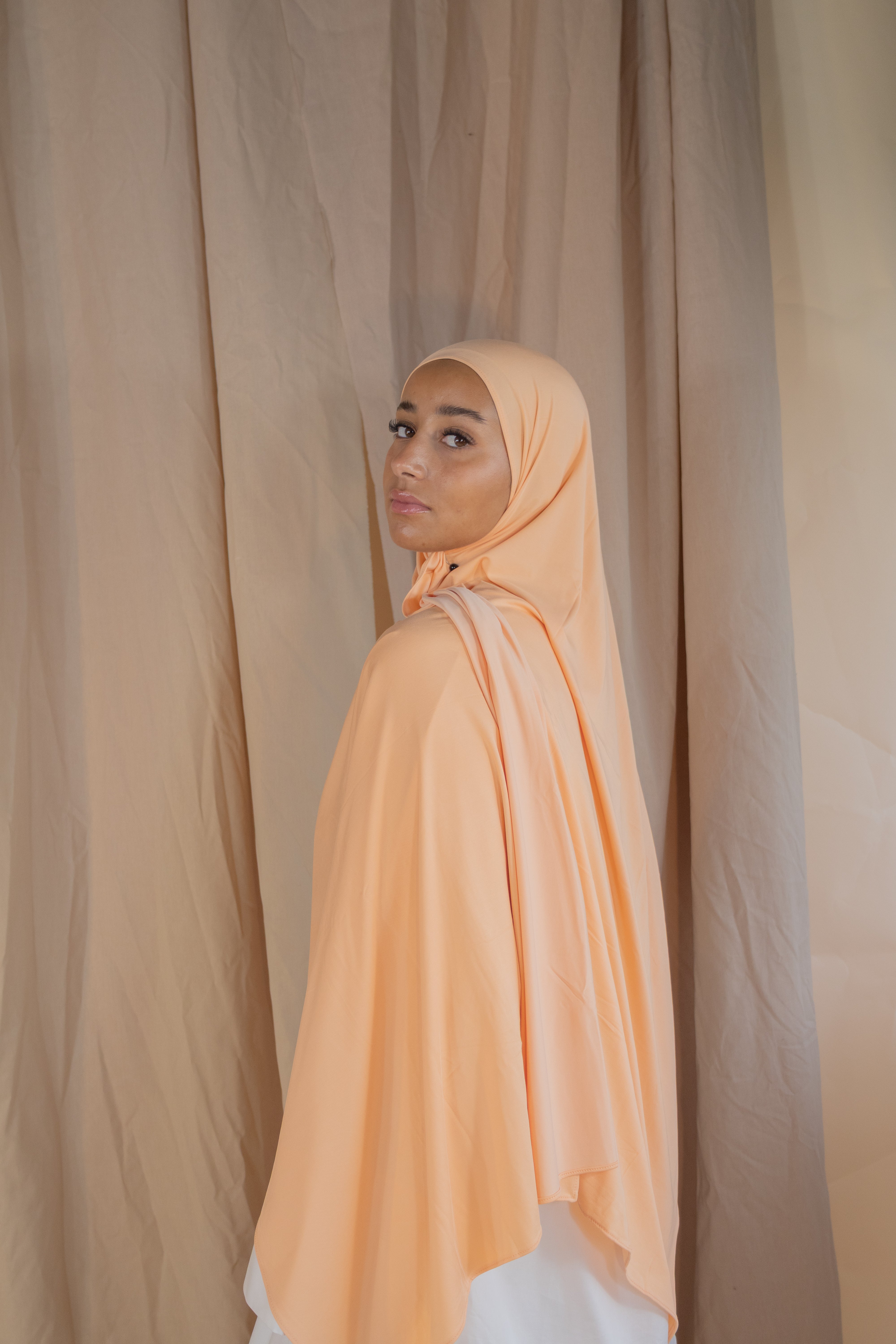 Hijab en jersey respirant - Melon