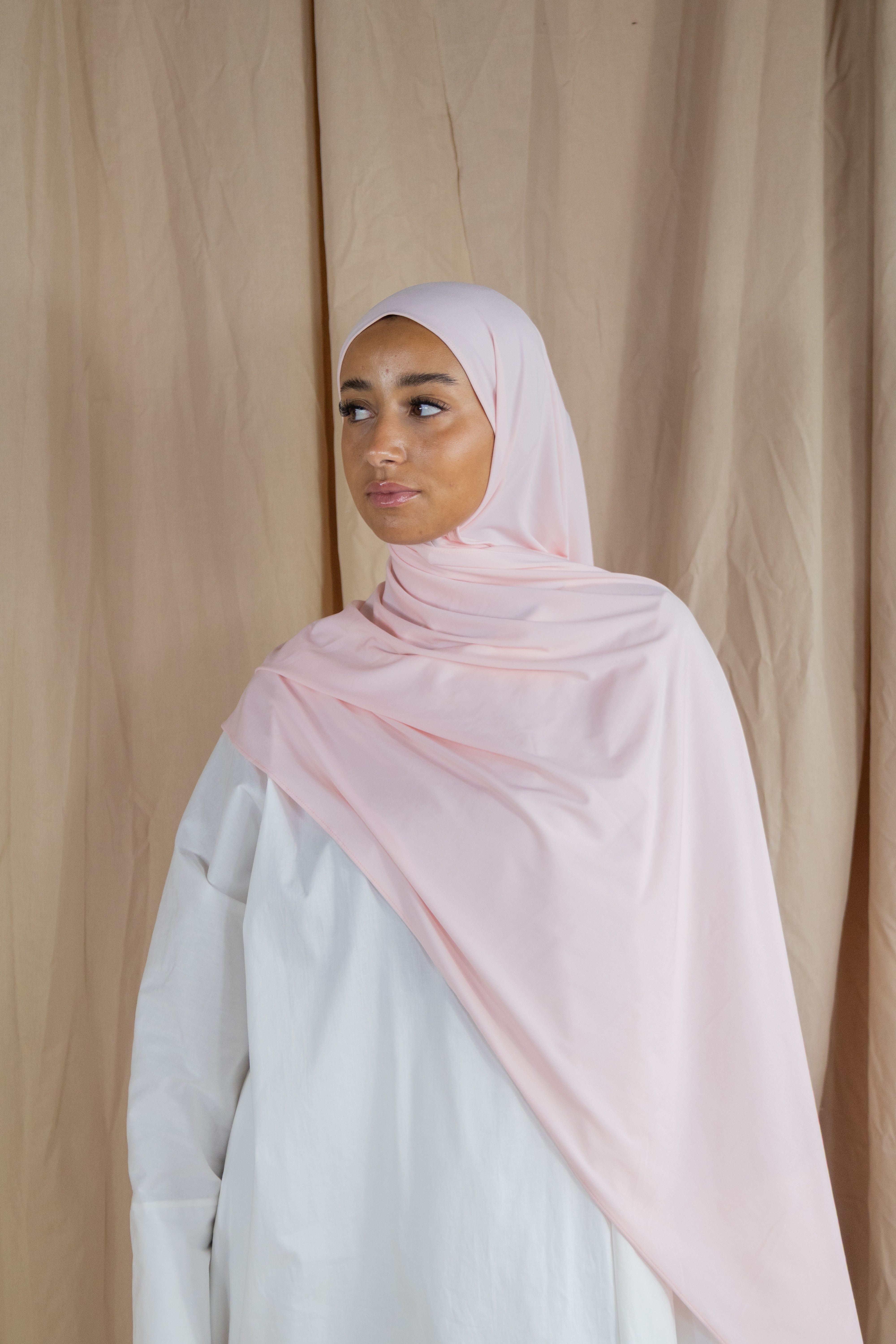 Hijab en jersey premium - Blush