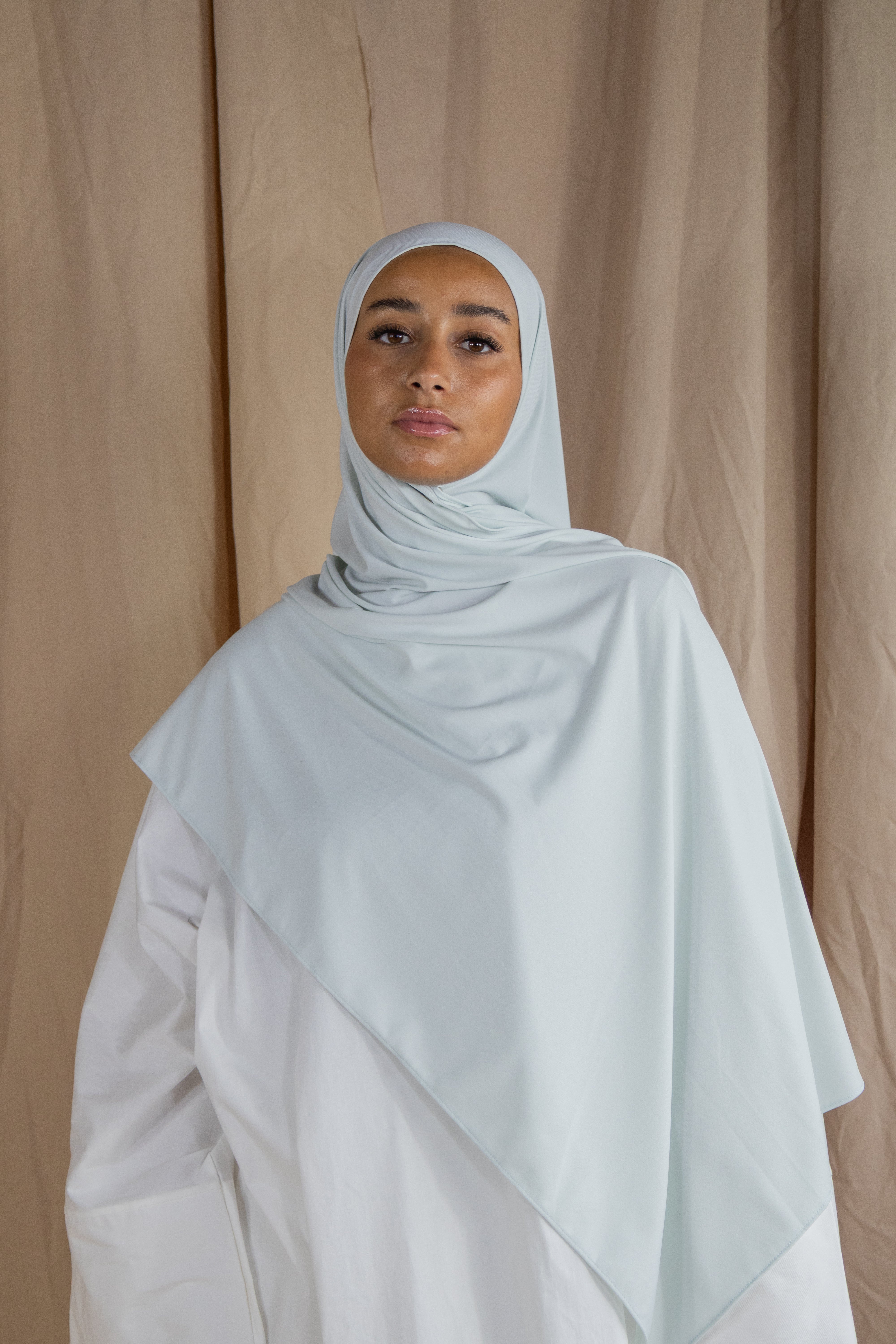 Hijab en jersey premium - Sage