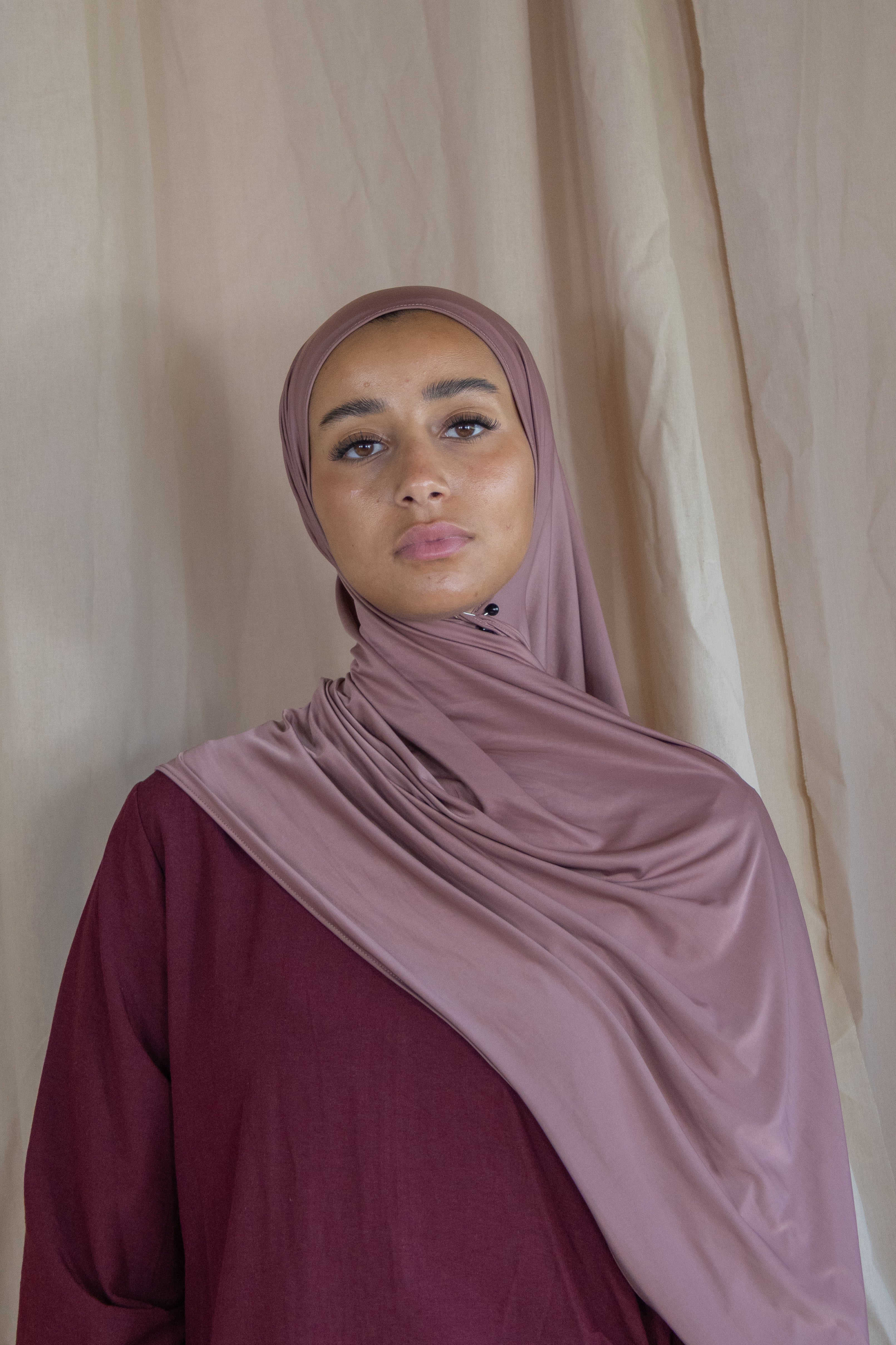 Hijab en jersey respirant - Lila