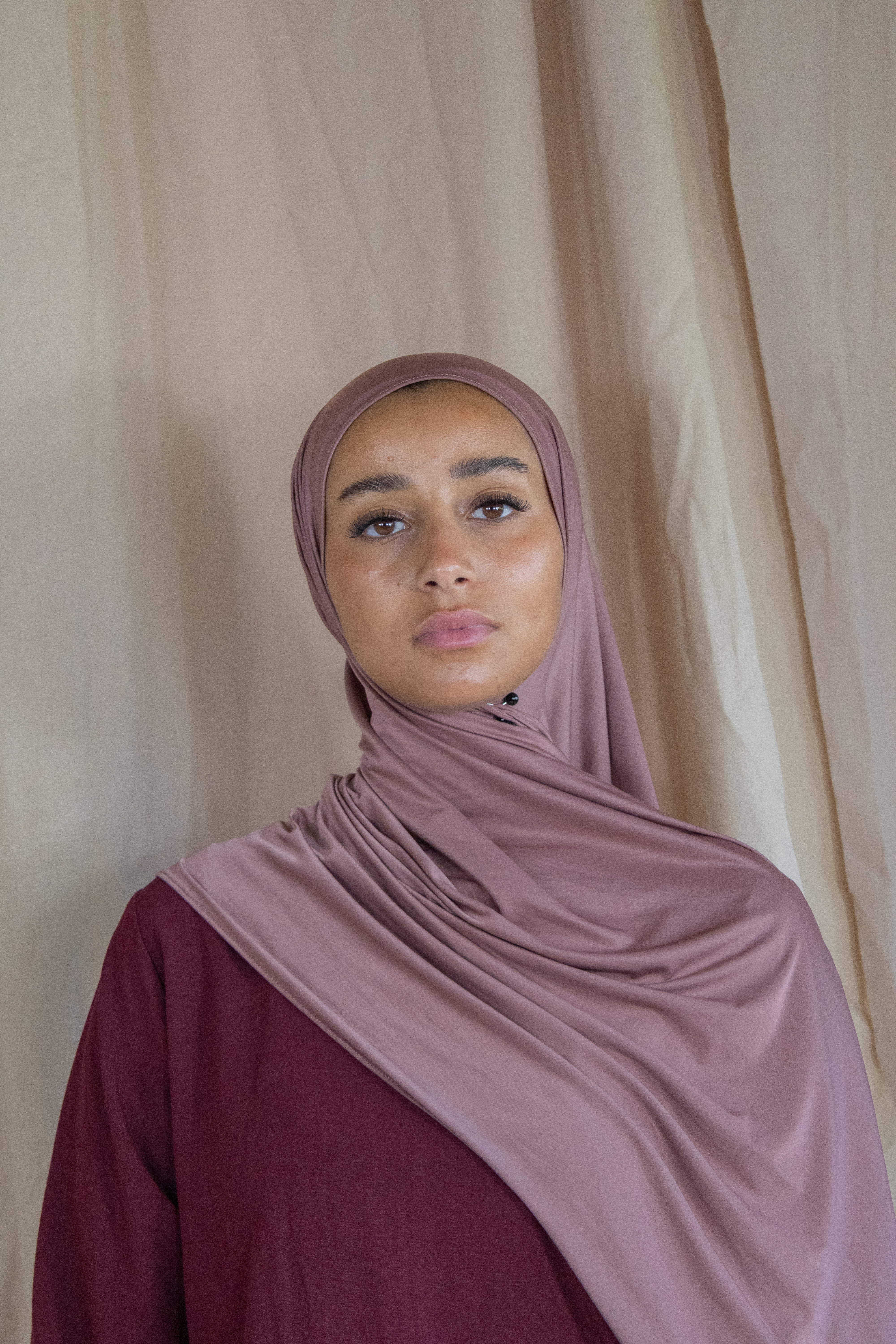 Hijab en jersey respirant - Lila