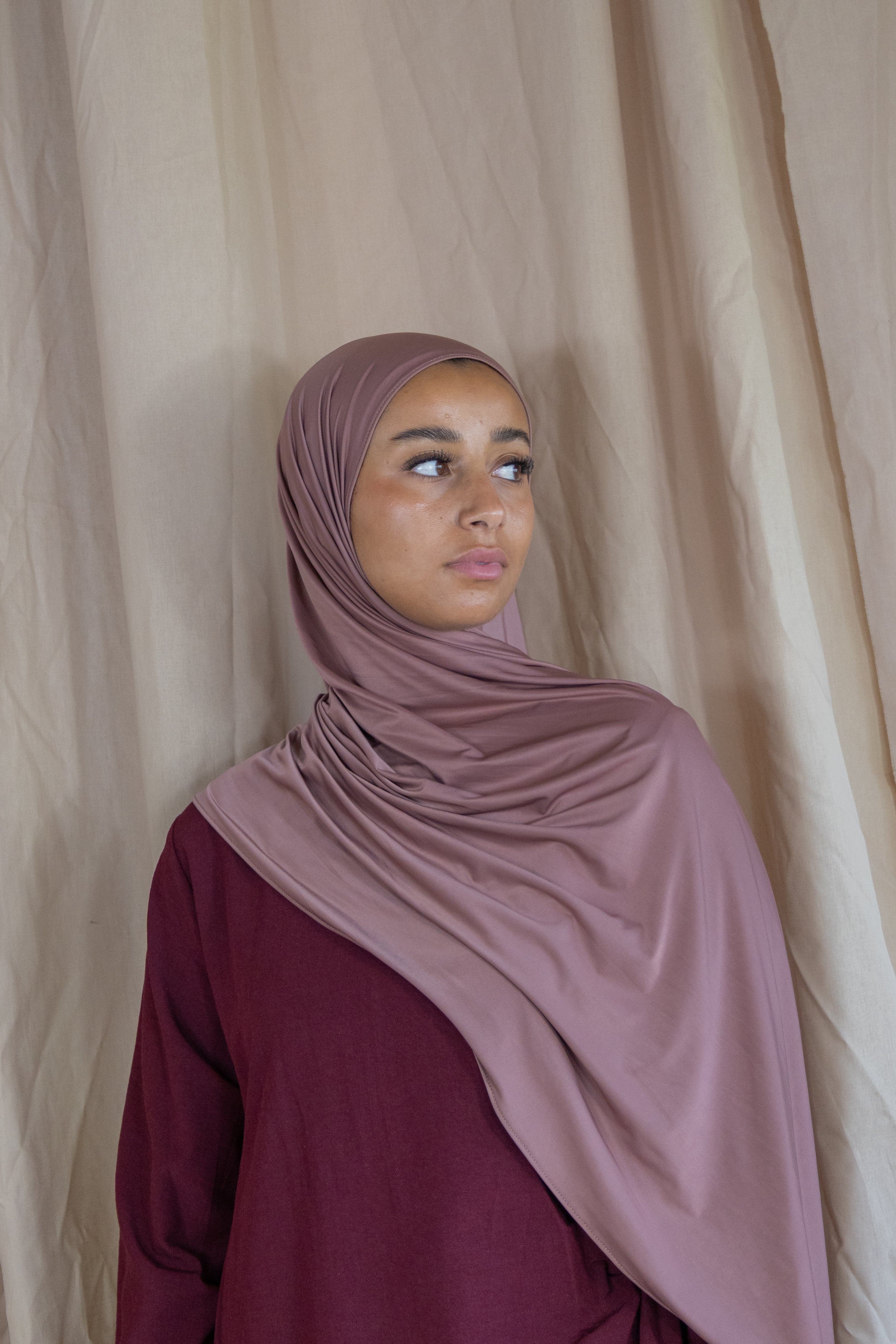 Hijab en jersey respirant - Lila