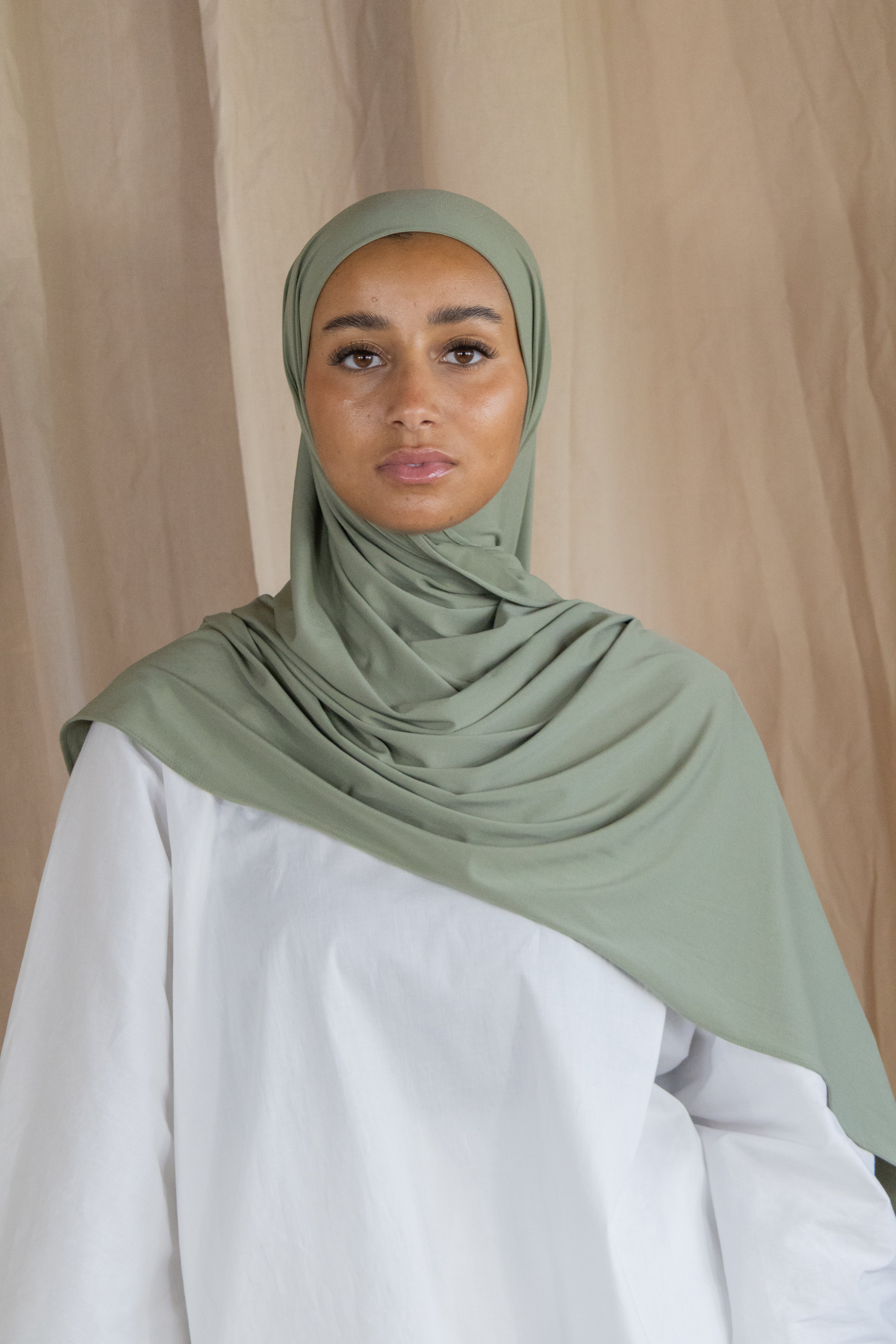 Hijab en jersey premium - Moss