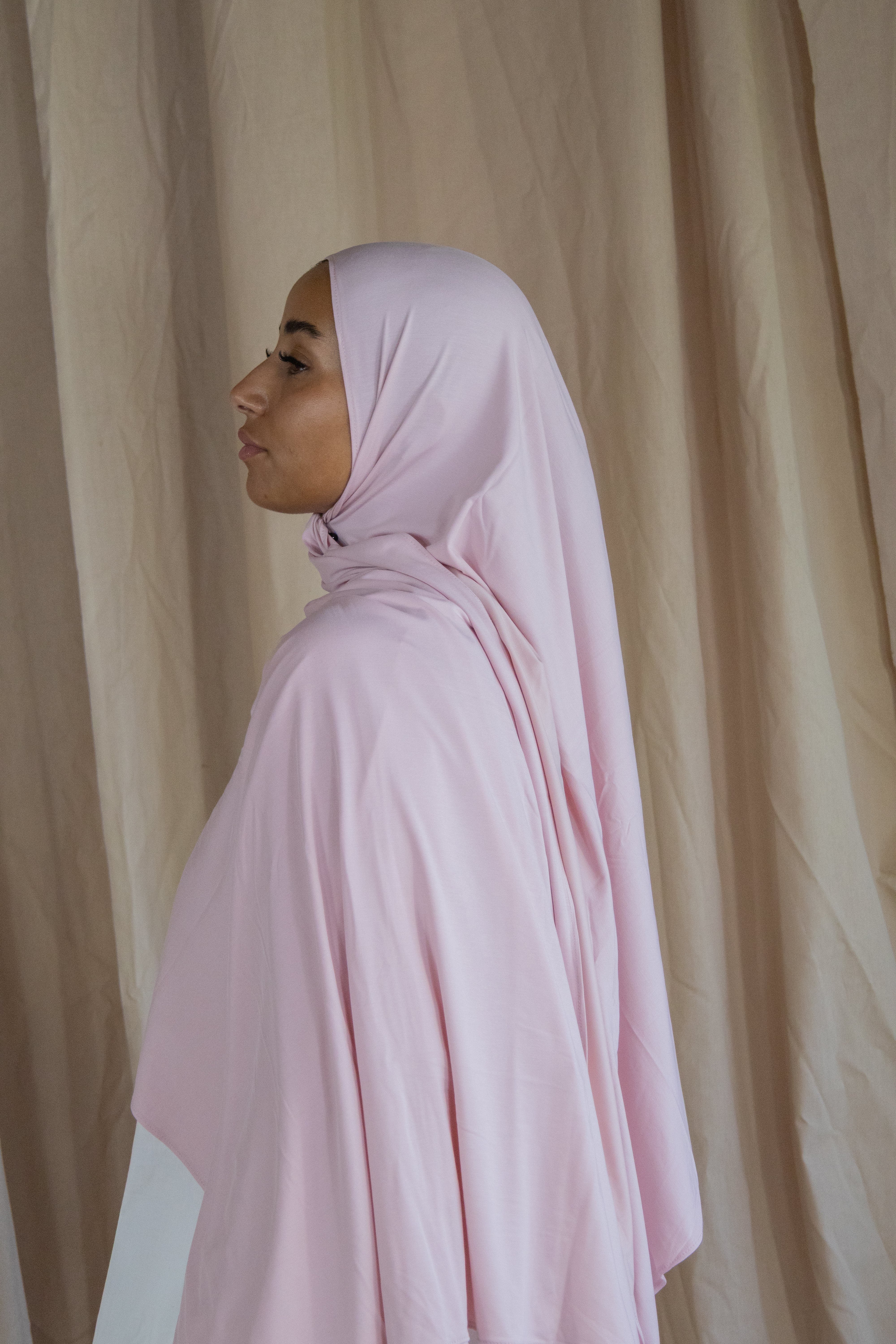 Hijab en jersey respirant - Blush