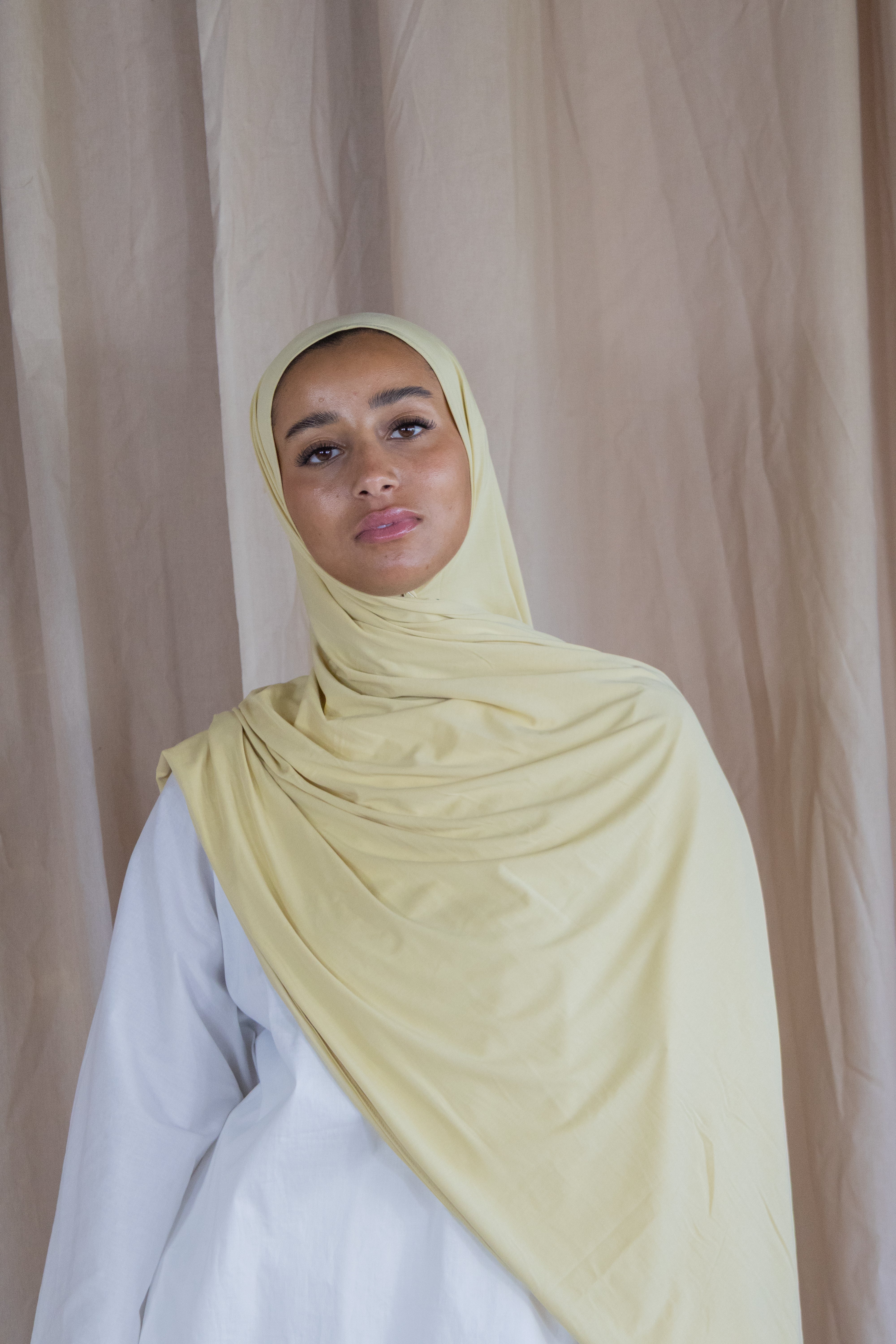 Hijab en jersey respirant - Butter
