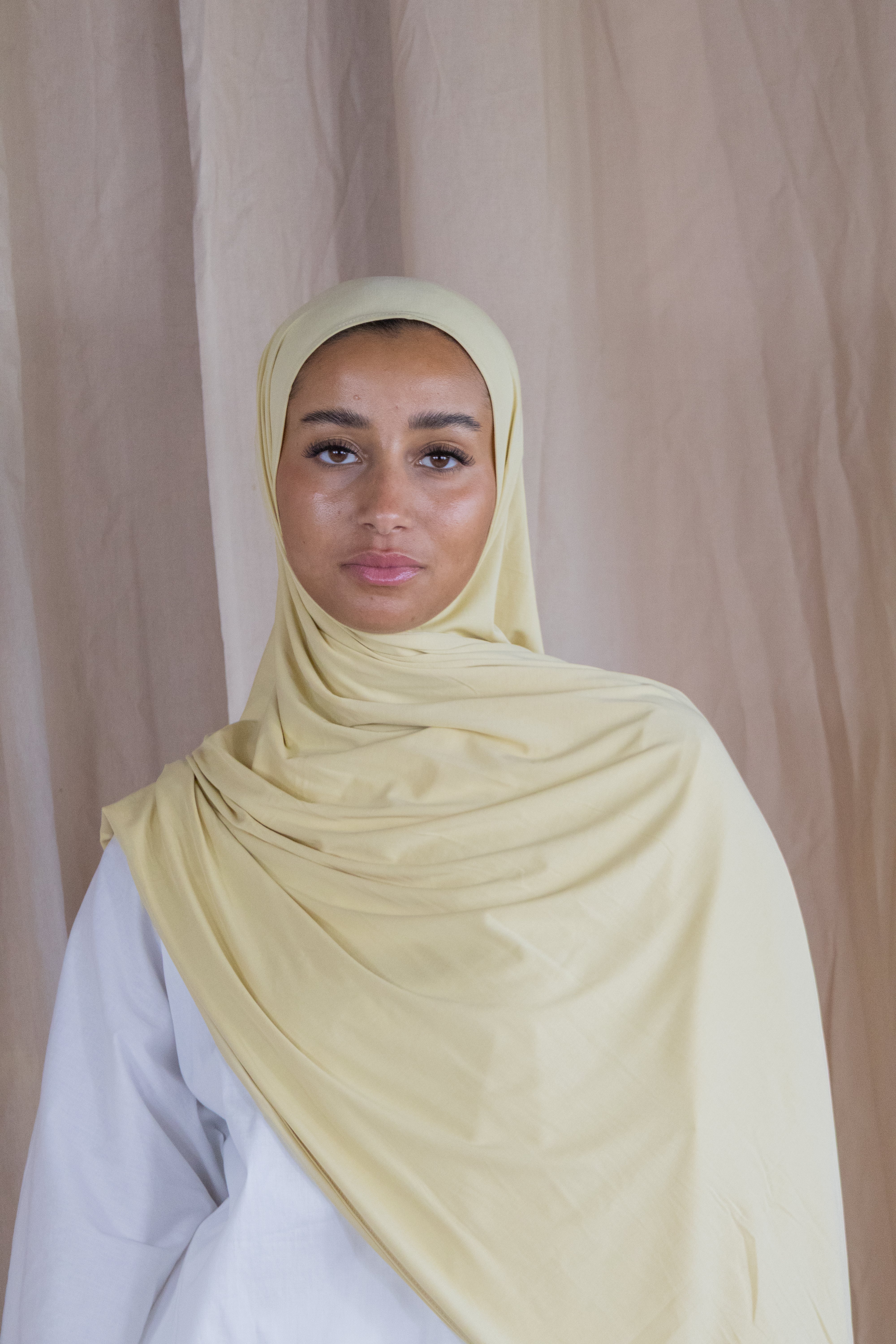 Hijab en jersey respirant - Butter