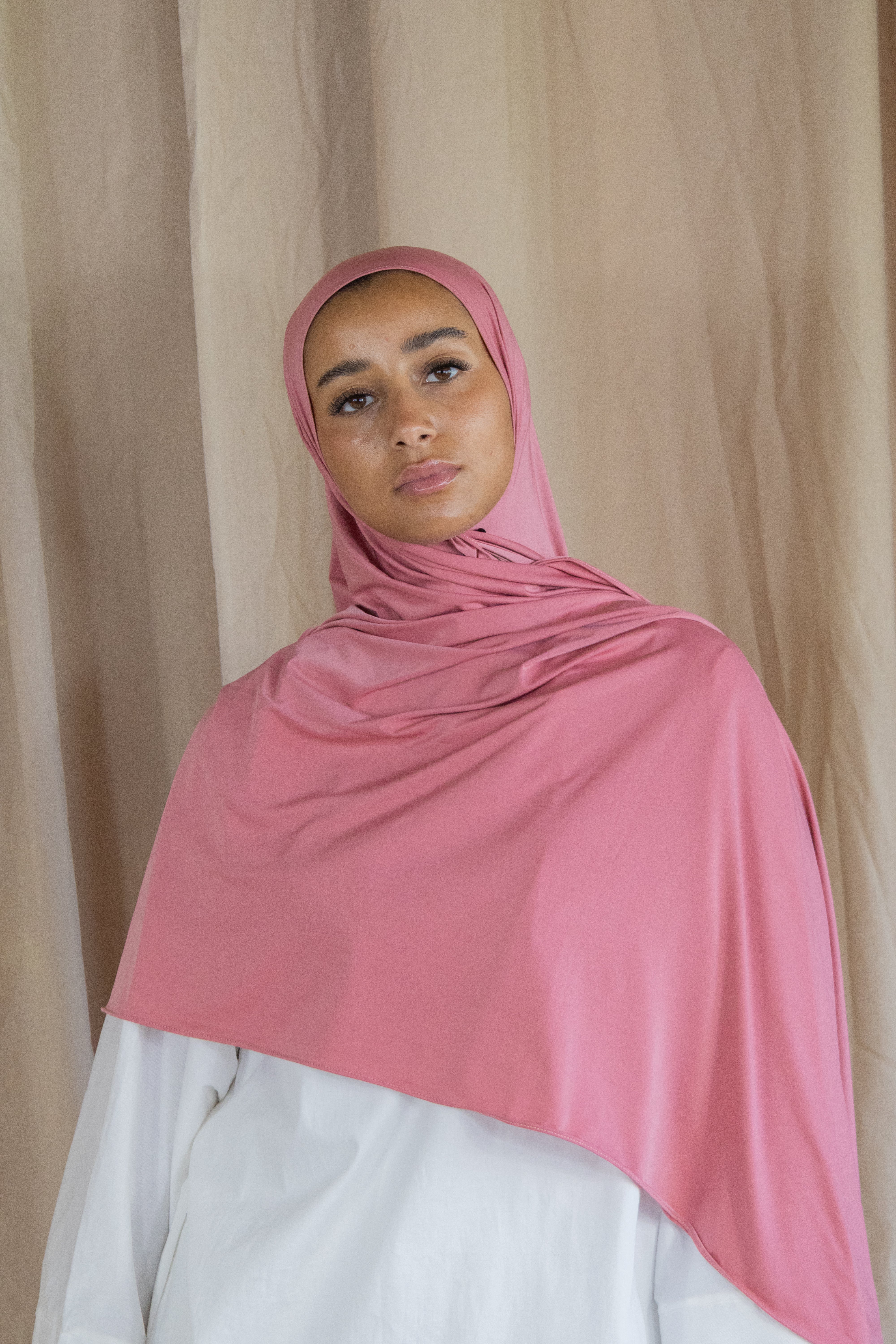 Hijab en jersey fluide - Sorbet